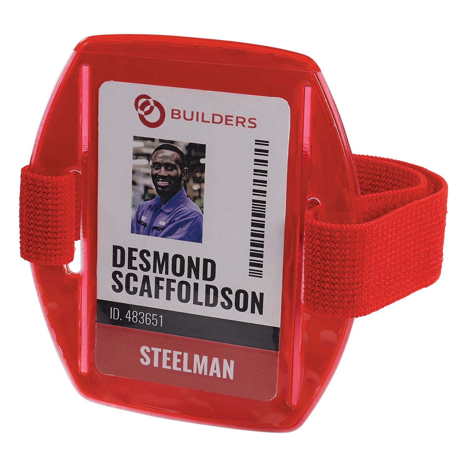 Ergodyne® Squids 3386 Arm Band ID/Badge Holder, Vertical, Red, 3.75 x 4.25 Holder, 2.5 x 4 Insert, 10/Pack