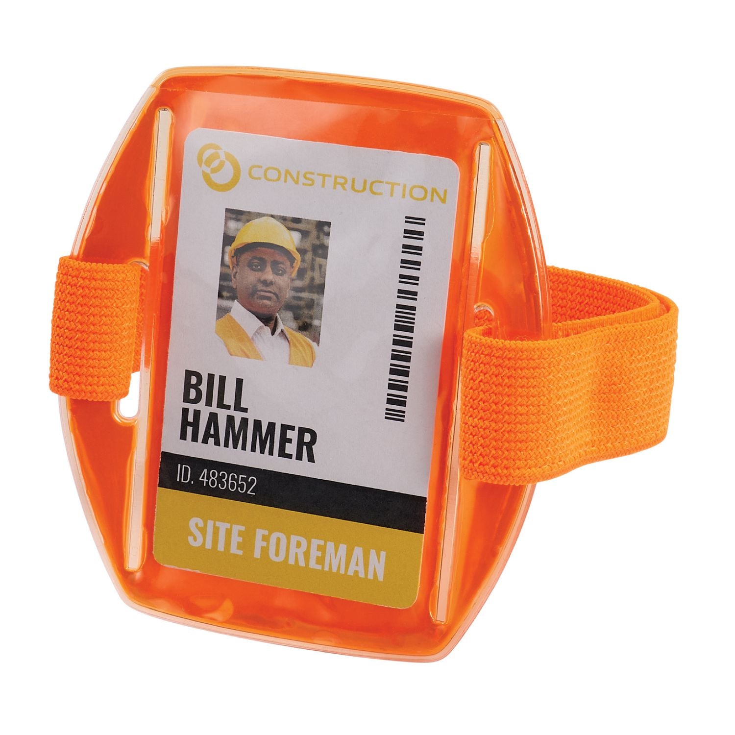 Ergodyne® Squids 3386 Arm Band ID/Badge Holder, Vertical, Orange 3.75 x 4.25 Holder, 2.5 x 4 Insert