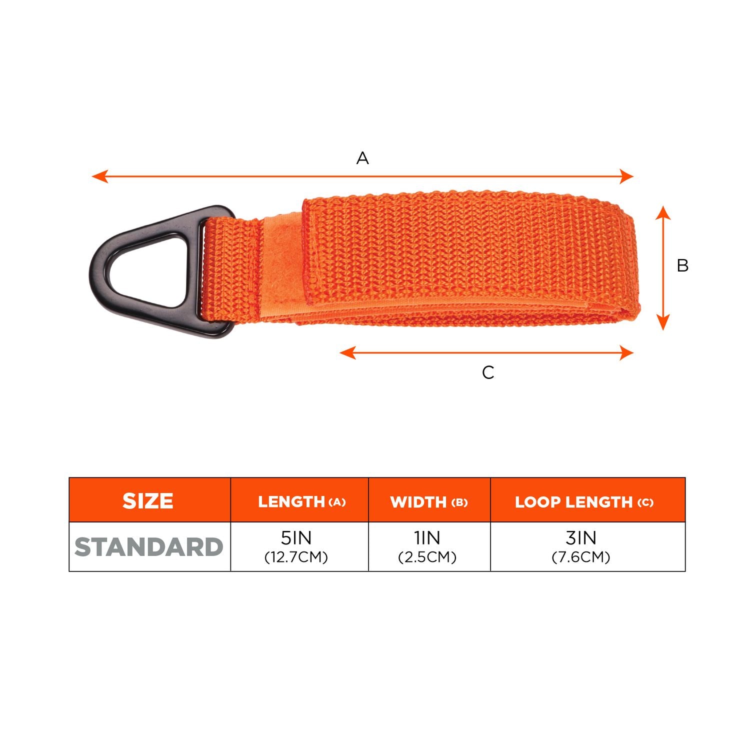 Ergodyne® Squids 3172 Anchor Strap Hook and Loop Closure for Tool Tethering, 5 lb Max Working Capacity, 5