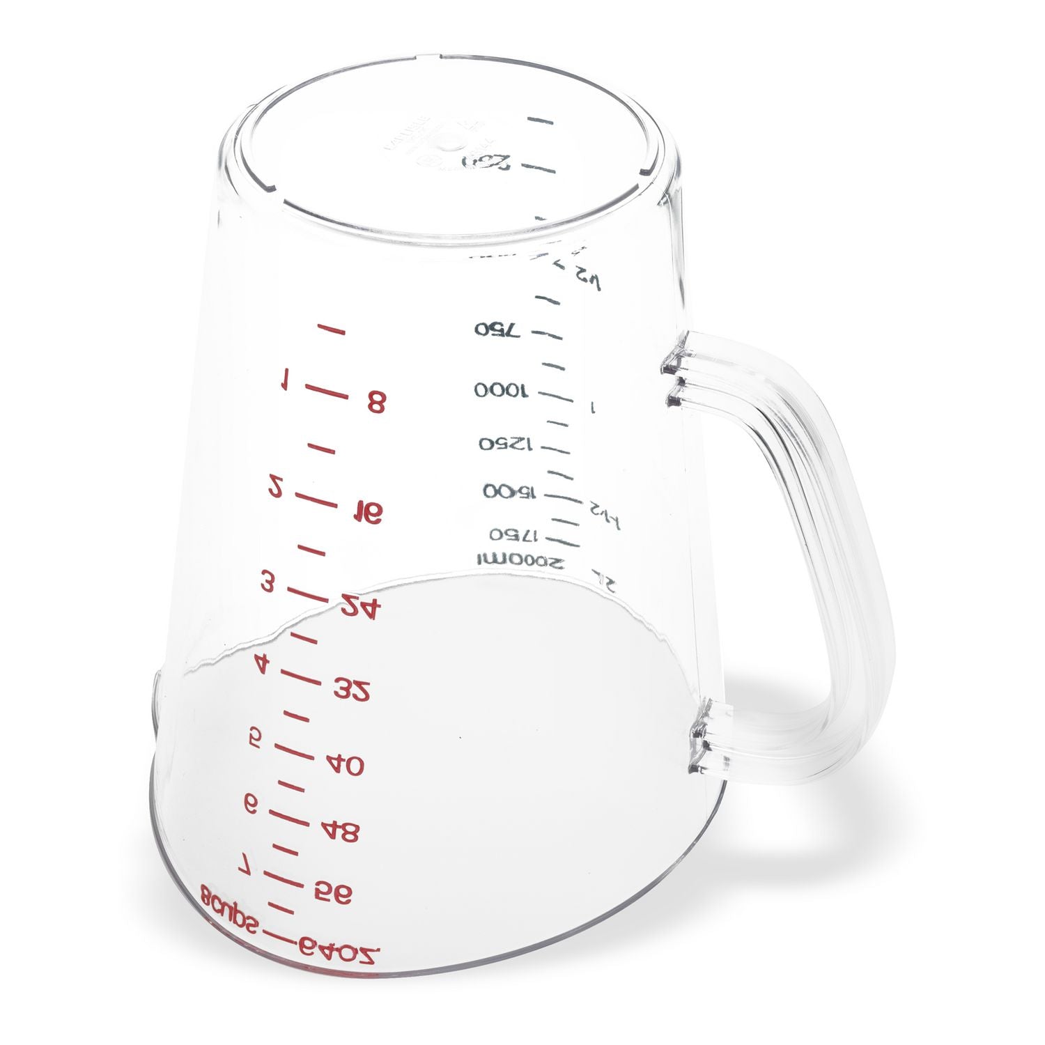 Carlisle Commercial Measuring Cup, 0.5 gal, Clear