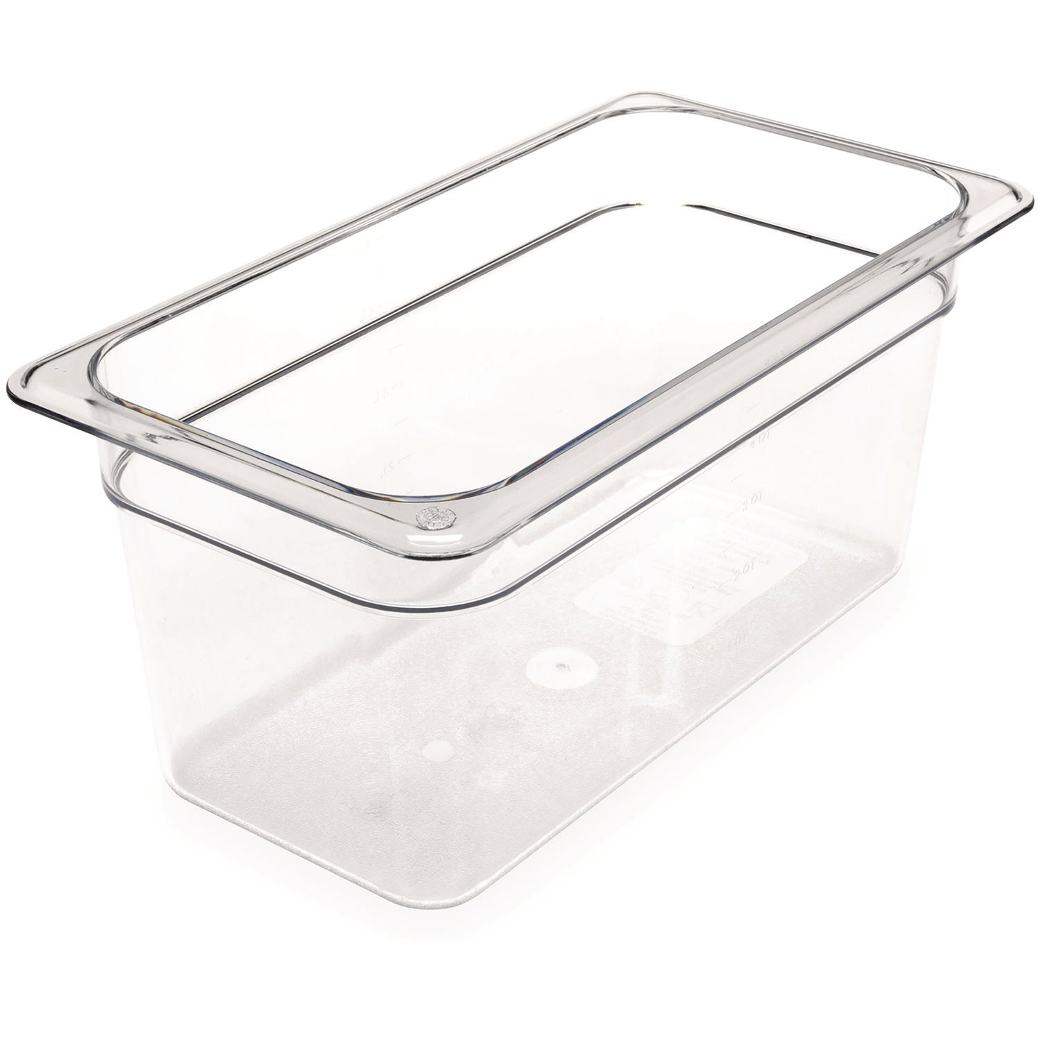 StorPlus Polycarbonate Food Pan, 5.7 qt, 6.88 x 12.75 x 6, Clear, Plastic