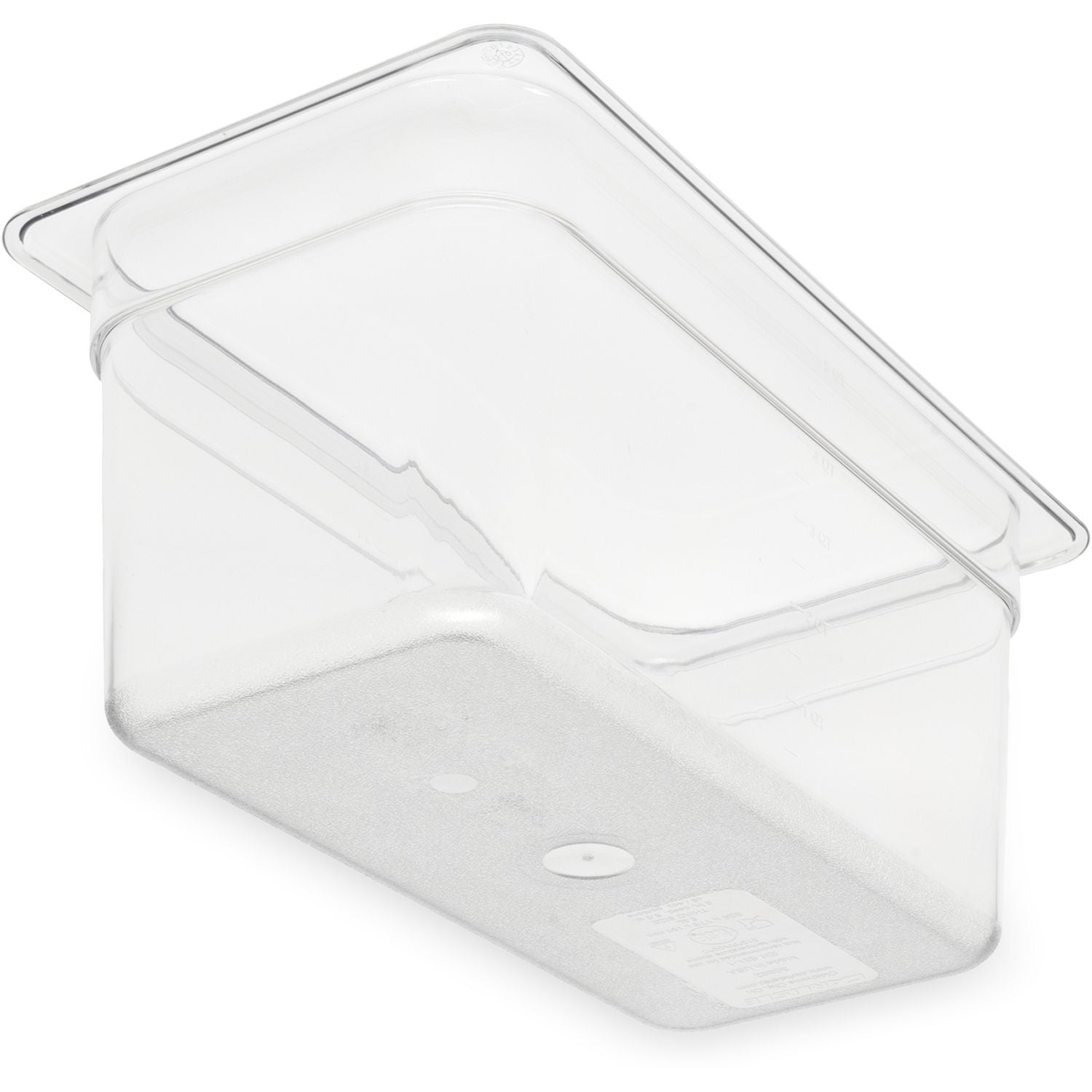 Carlisle StorPlus Polycarbonate Food Pan, 5.7 qt, 6.88 x 12.75 x 6, Clear, Plastic