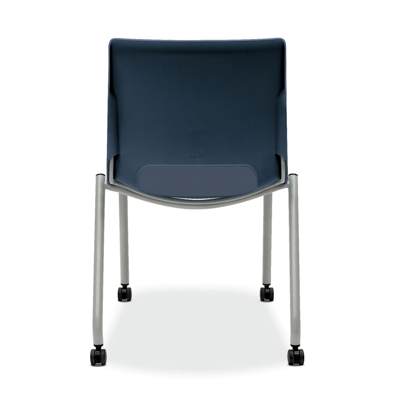 HON® Motivate Four-Leg Stacking Chair, Up to 300 lbs, 18" Seat Height, Regatta Seat and Back, Platinum Base, 2/Carton