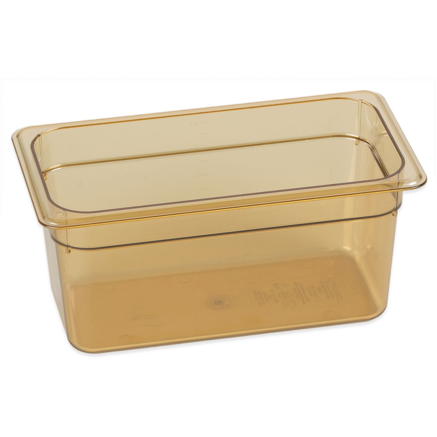 StorPlus High Heat Food Pan, 5.7 qt, 12.75 x 12.75 x 6, Amber, Plastic