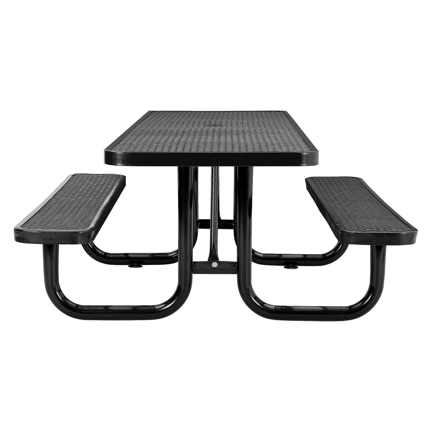 ADA Compliant Expanded Steel Picnic Table, Rectangular, 96 x 60 x 29.5, Black Top and Base Global Industrial® Flipcost