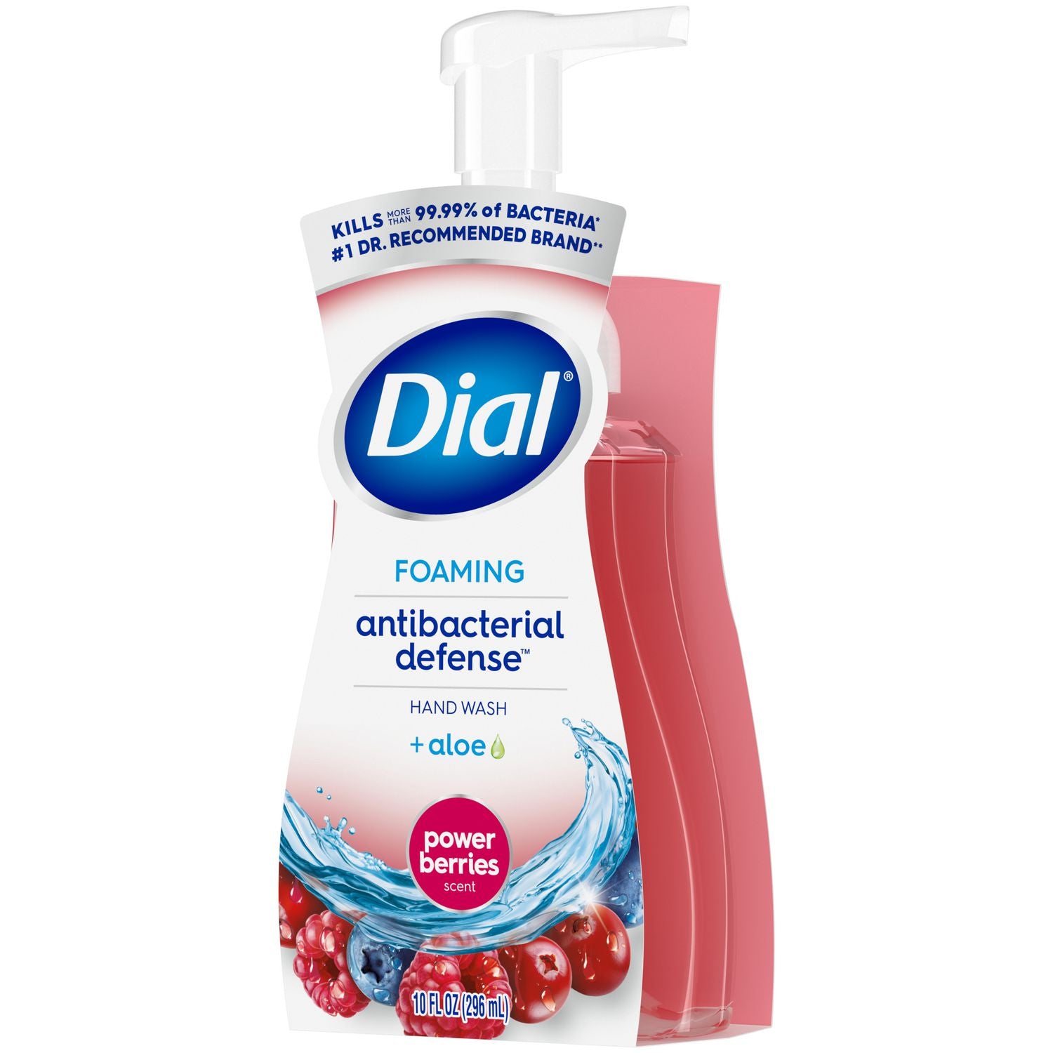 Dial® Antibacterial Foaming Hand Wash, Power Berries, 10 oz, 8/Carton