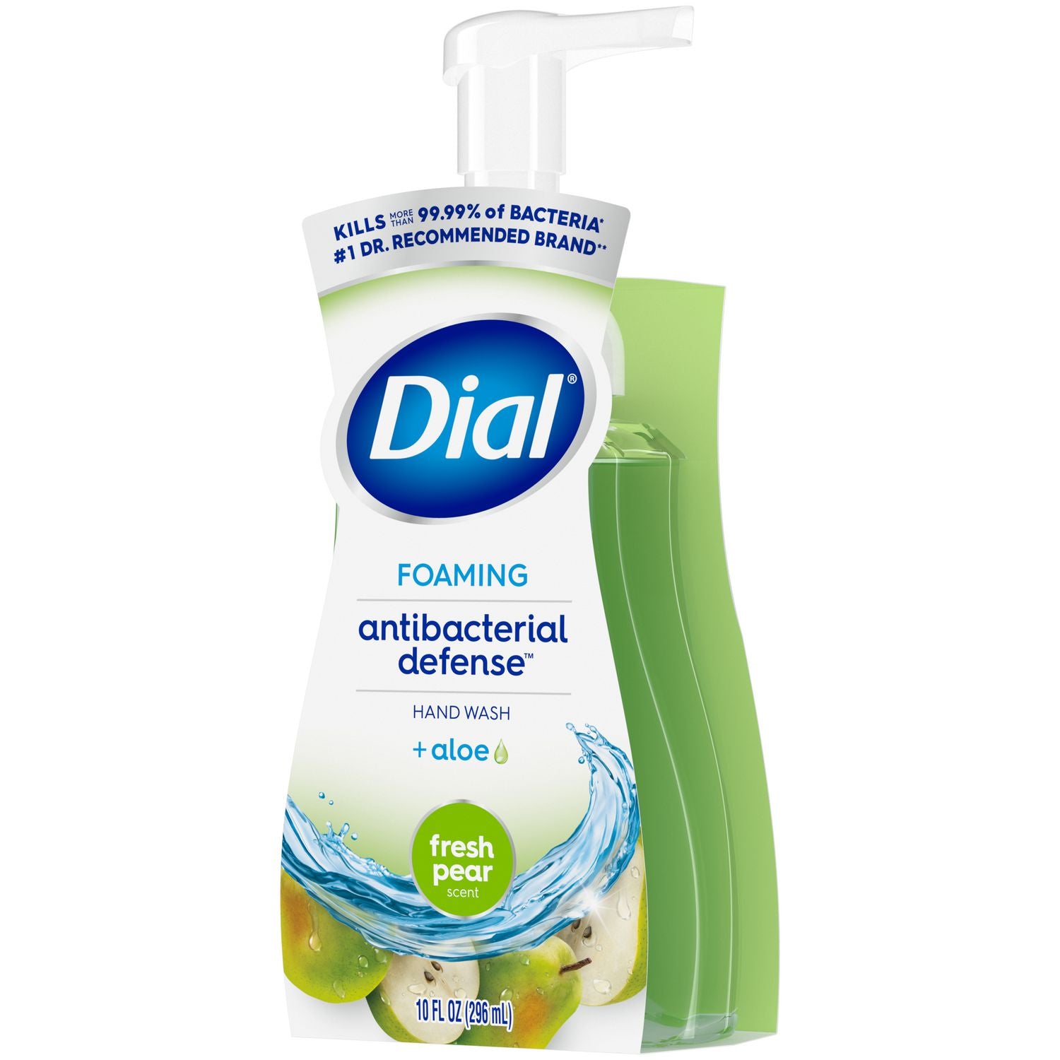 Dial® Antibacterial Foaming Hand Wash, Fresh Pear, 8 oz, 8/Carton