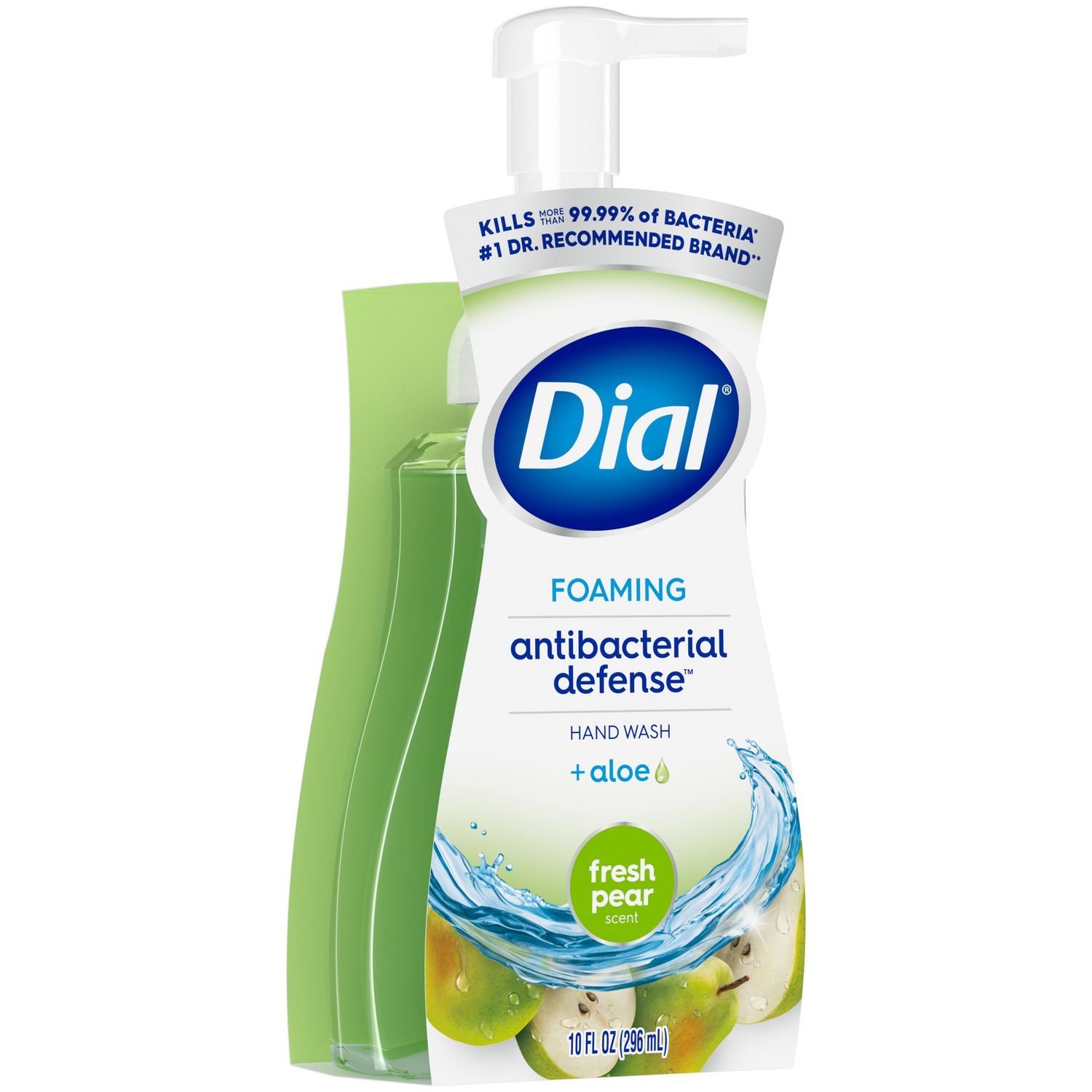 Dial® Antibacterial Foaming Hand Wash, Fresh Pear, 8 oz, 8/Carton