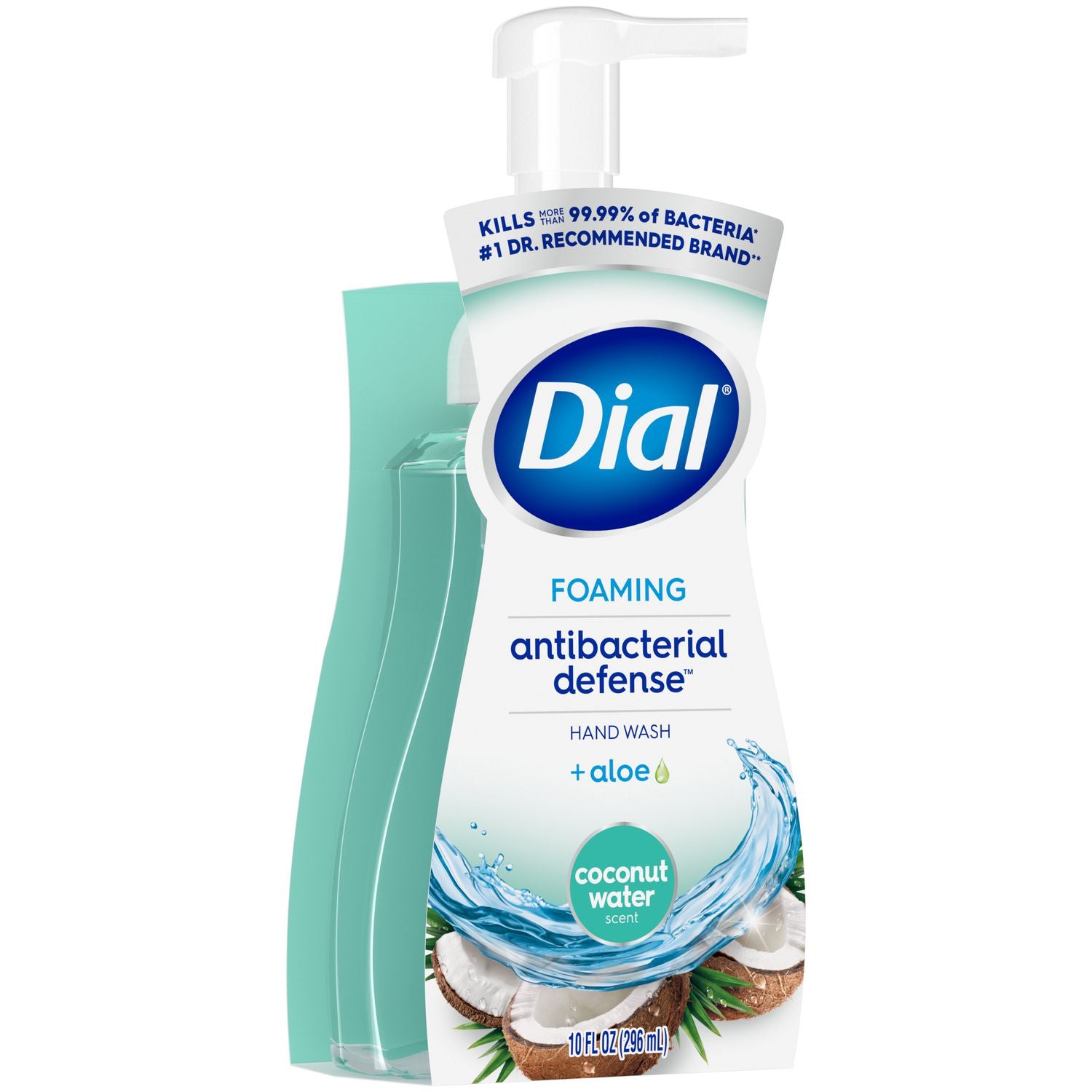 Dial® Antibacterial Foaming Hand Wash, Coconut Water, 10 oz, 8/Carton