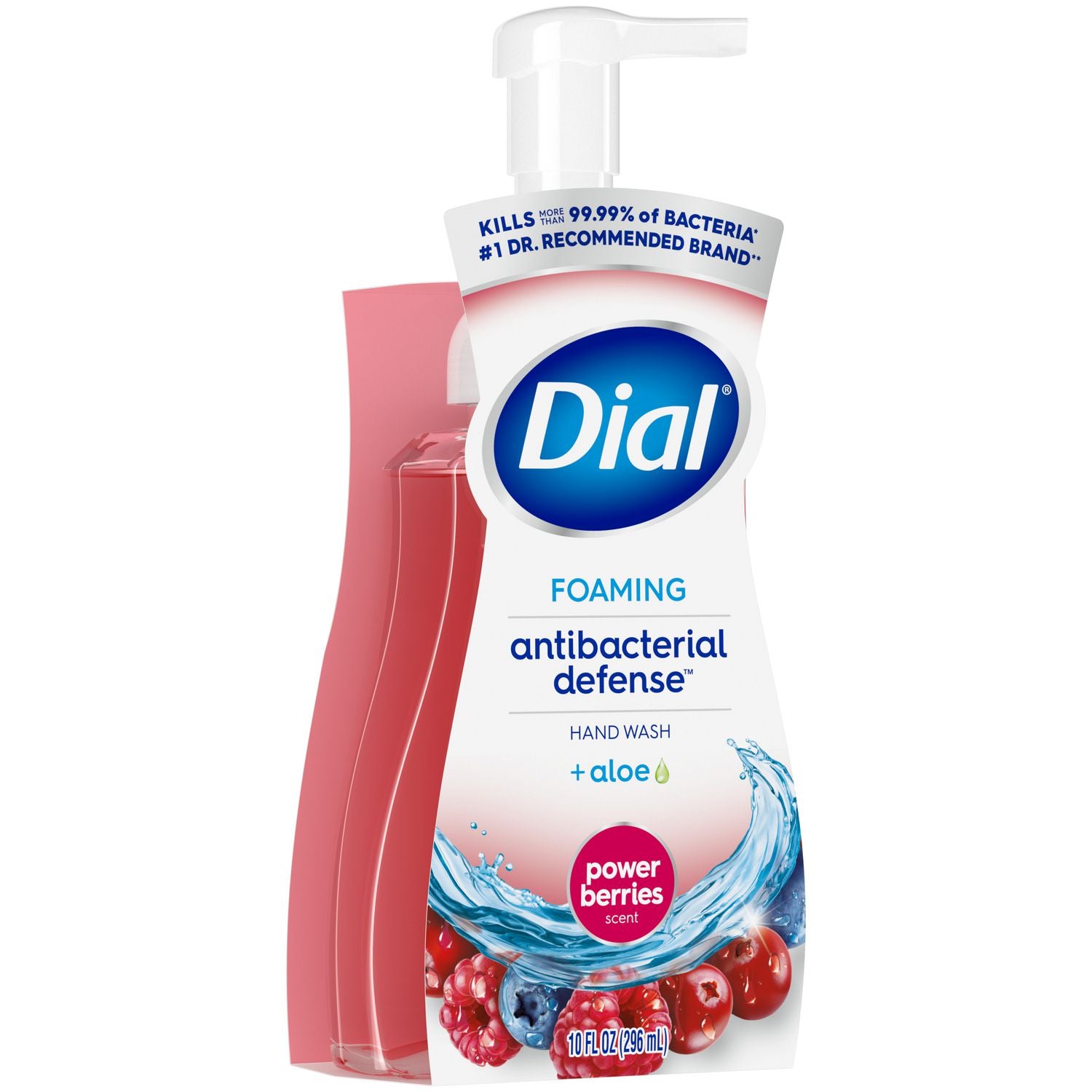 Dial® Antibacterial Foaming Hand Wash, Power Berries, 10 oz, 8/Carton