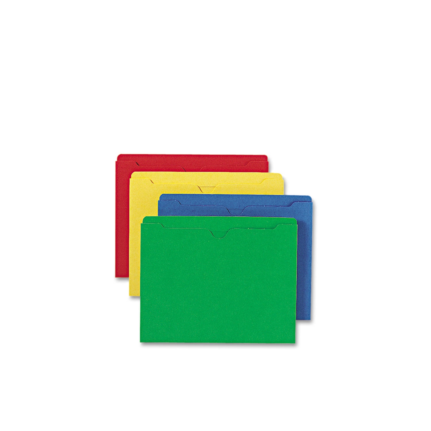 Smead™ Colored File Jackets with Reinforced Double-Ply Tab, Straight Tab, Letter Size, Assorted Colors, 100/Box