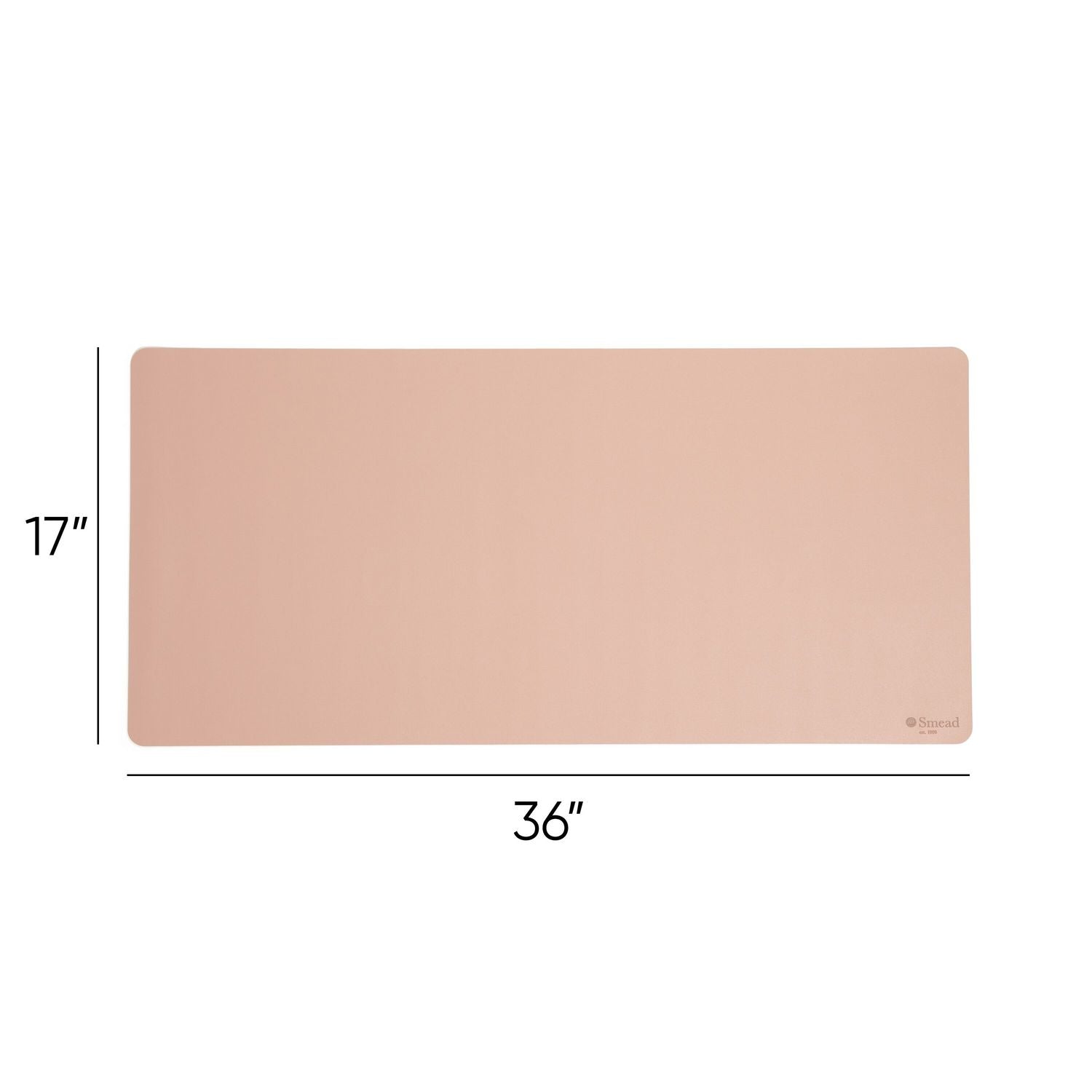 Smead™ Vegan Leather Desk Pads, 36 x 17, Light Pink