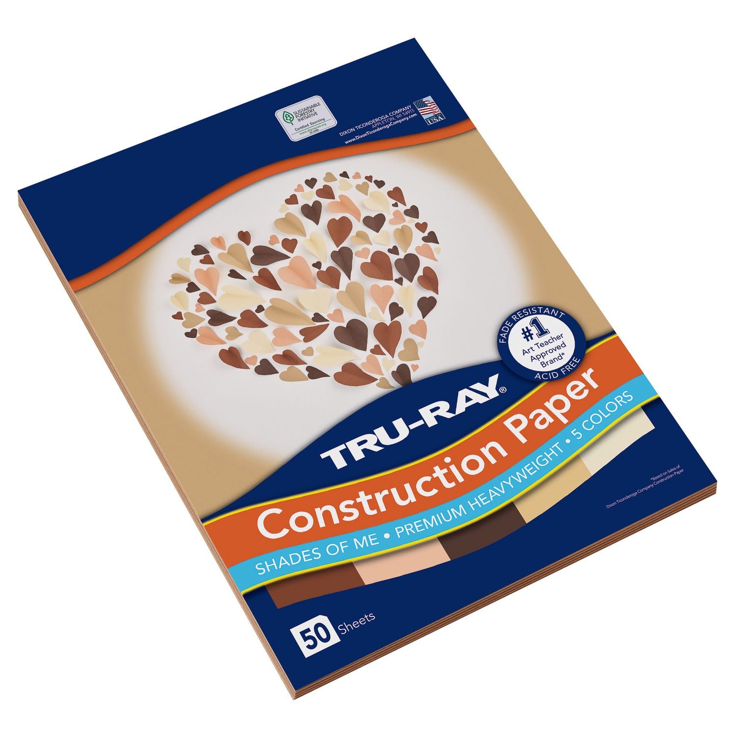 Tru-Ray Construction Paper, 70 lb Text Weight, 9 x 12, Assorted Skin Tone Colors, 50/Pack Pacon® Flipcost