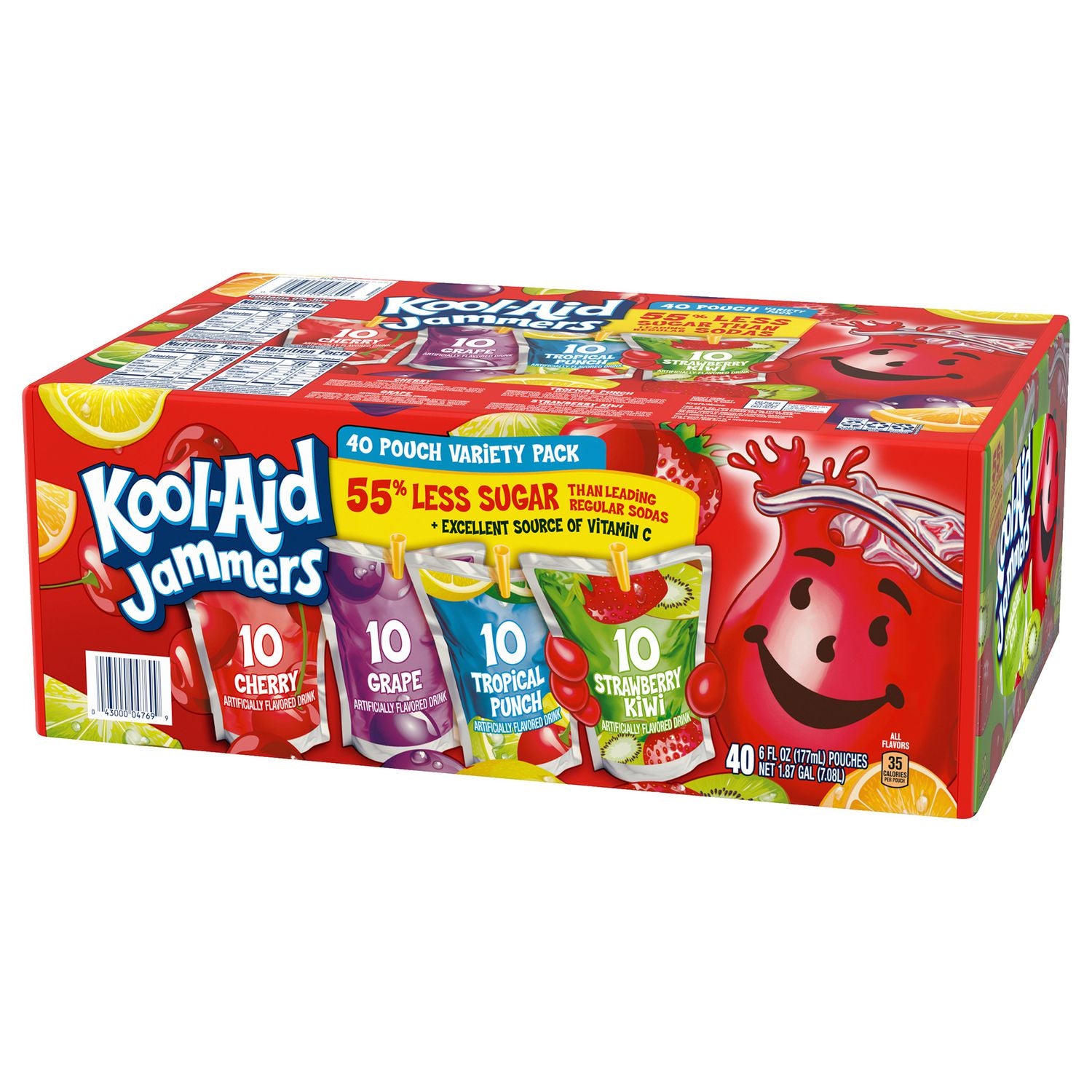 Jammers Juice Pouch Variety Pack, 6 oz Pouch, 80/Carton Kool-Aid Flipcost