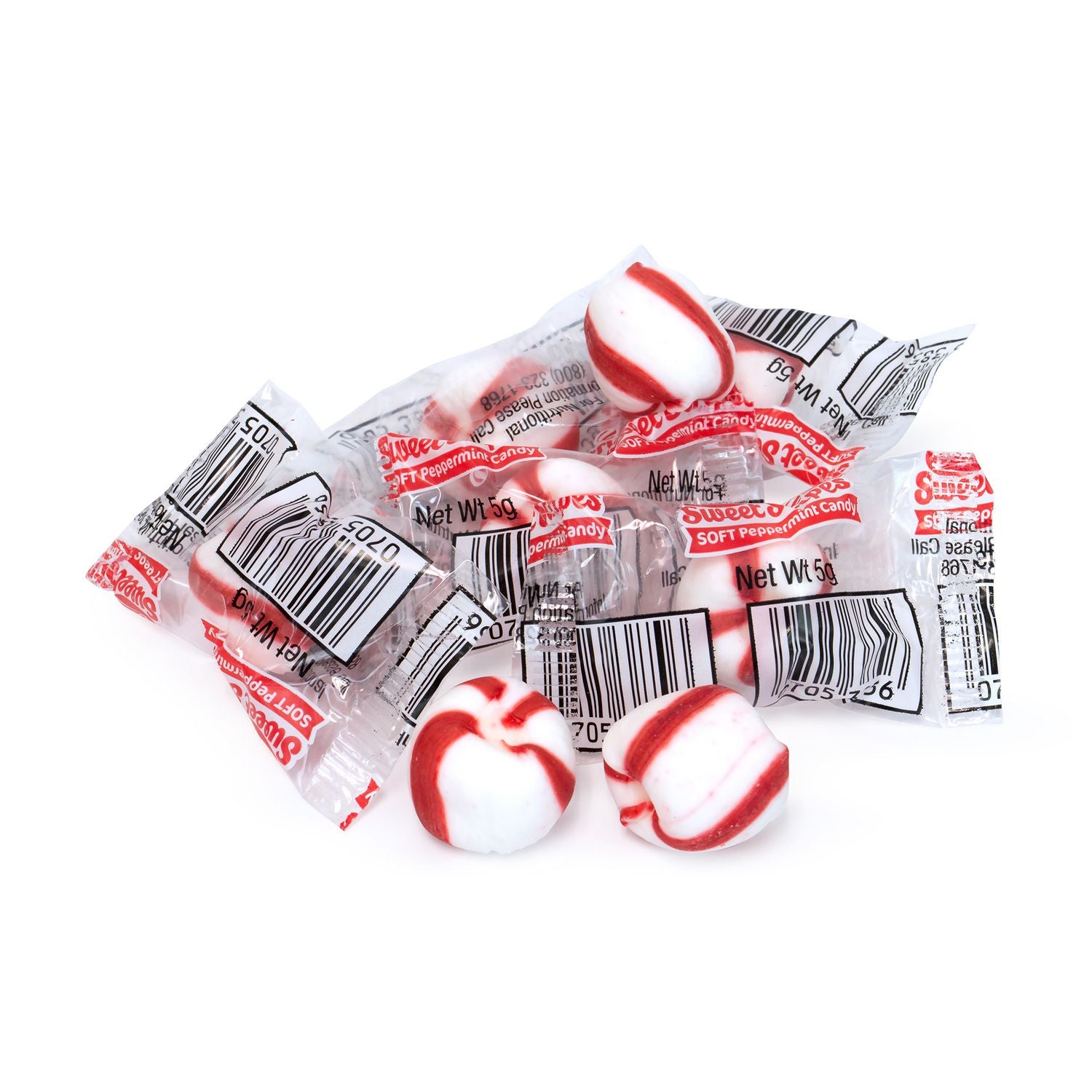 Bobs Sweet Stripes Soft Candy, Peppermint, 0.18 oz Individually Wrapped, 160/Tub, 2 Tubs/Carton Ferrara® Flipcost