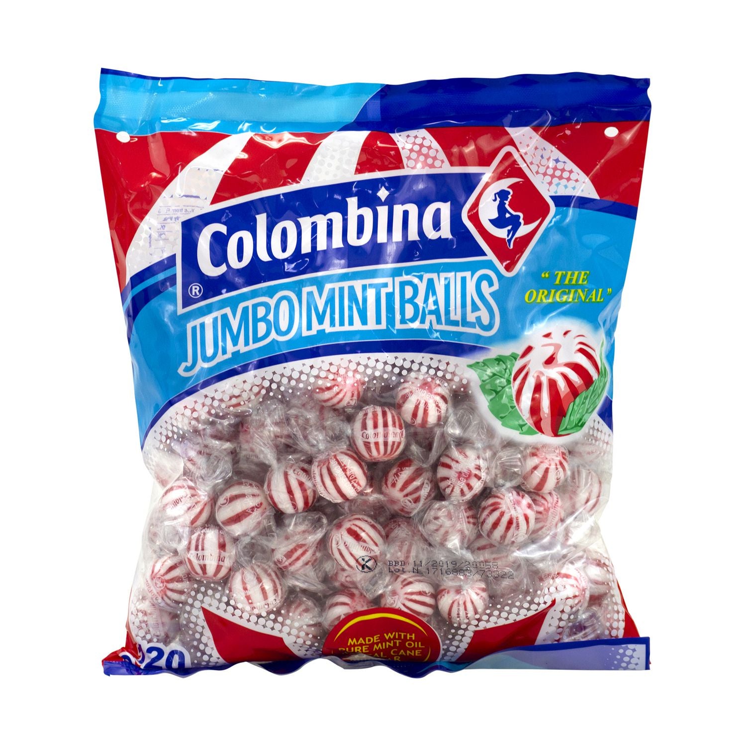 Jumbo Peppermint Balls, 0.32 oz Individually Wrapped, 120/Bag, 4 Bags/Carton Colombina Flipcost