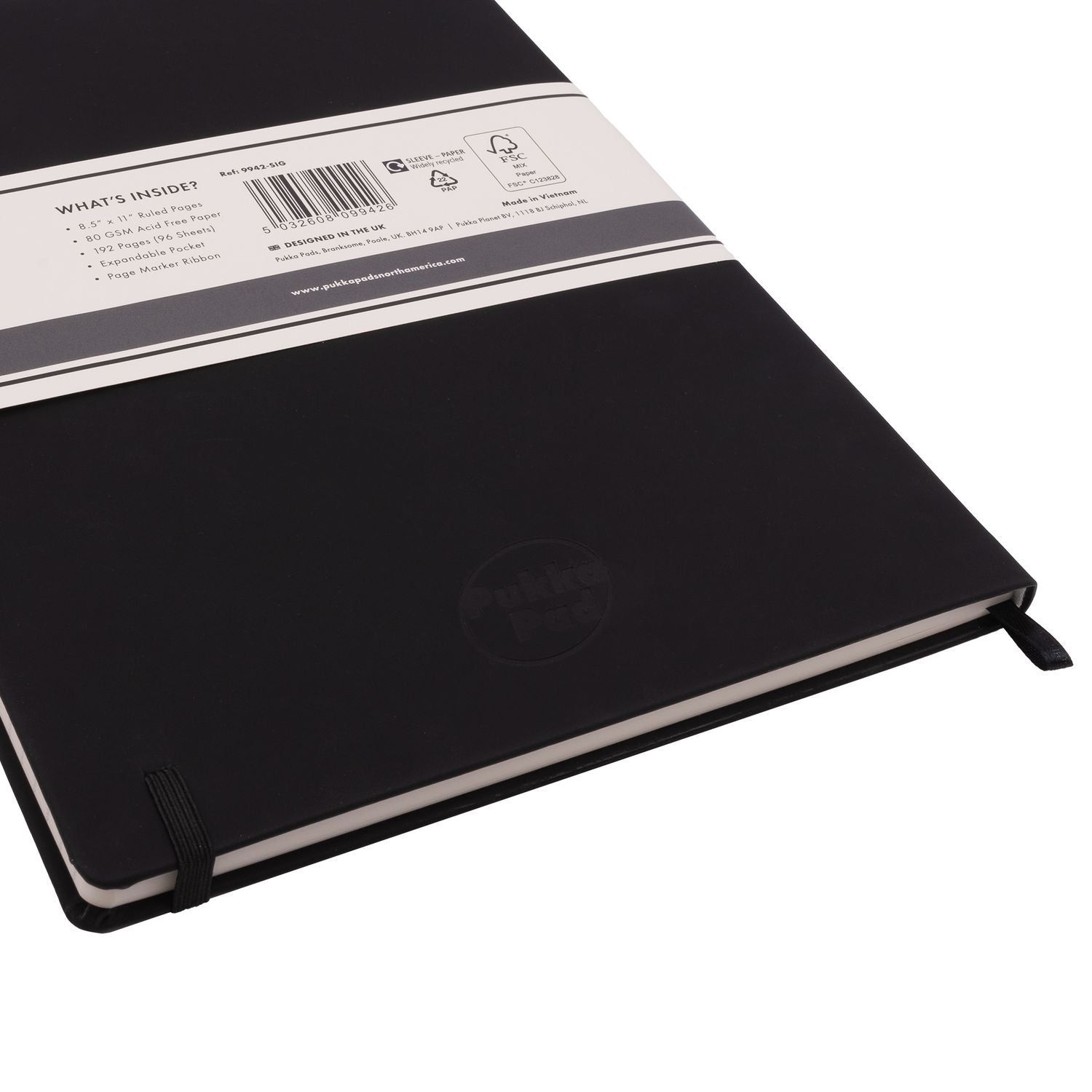 Soft Cover Notebook, College Rule, Black Cover, (96) 11 x 8.5 Sheets PUKKA PAD® Flipcost