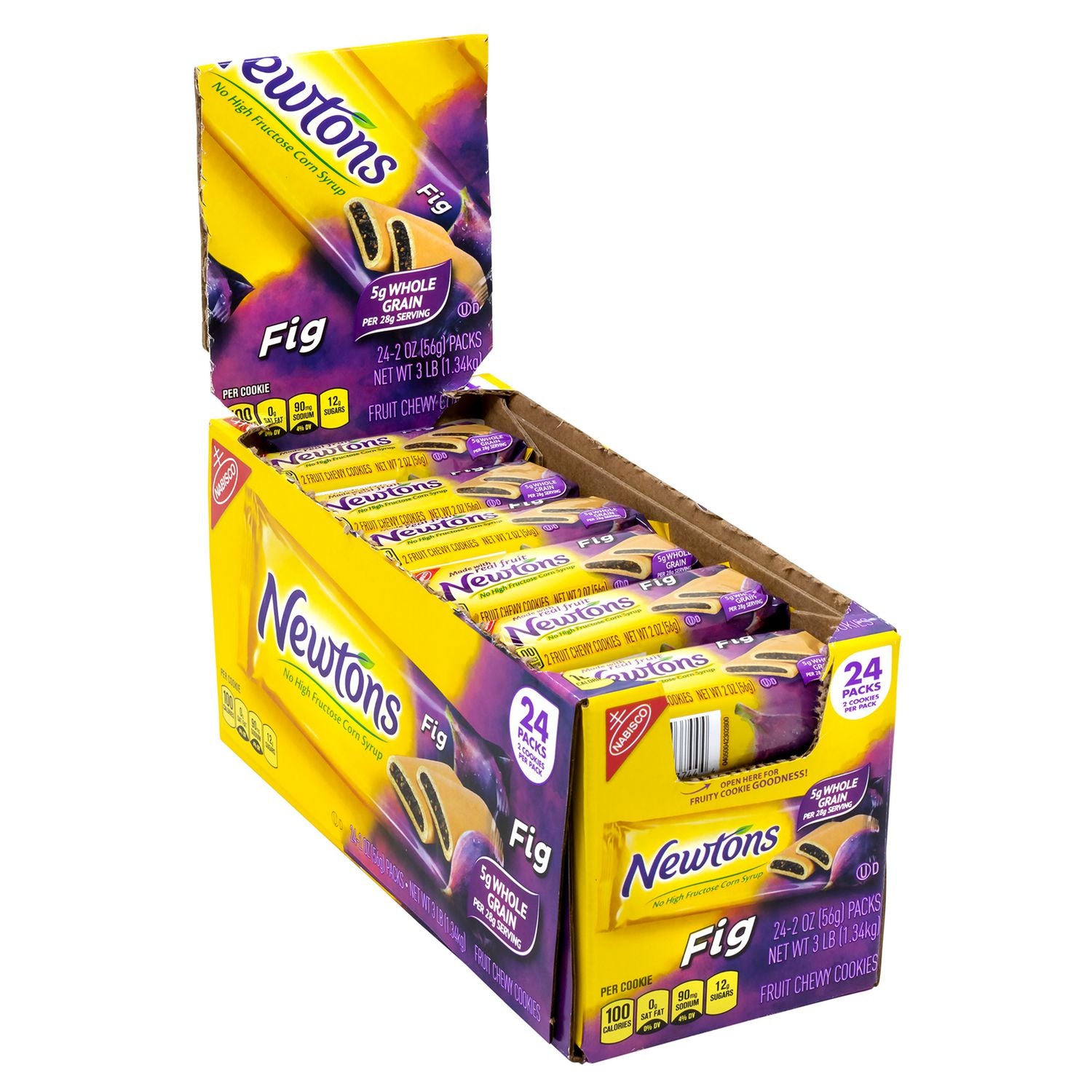 Fig Newtons, 2 oz Pack, 2 Cookies/Pack, 24 Packs/Box, 4 Boxes/Carton Nabisco® Flipcost