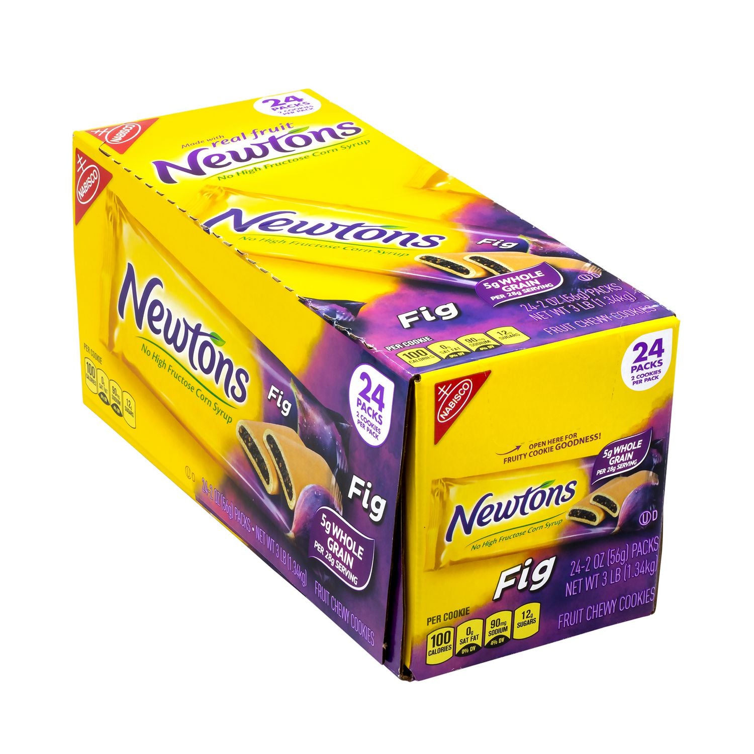 Fig Newtons, 2 oz Pack, 2 Cookies/Pack, 24 Packs/Box, 4 Boxes/Carton Nabisco® Flipcost