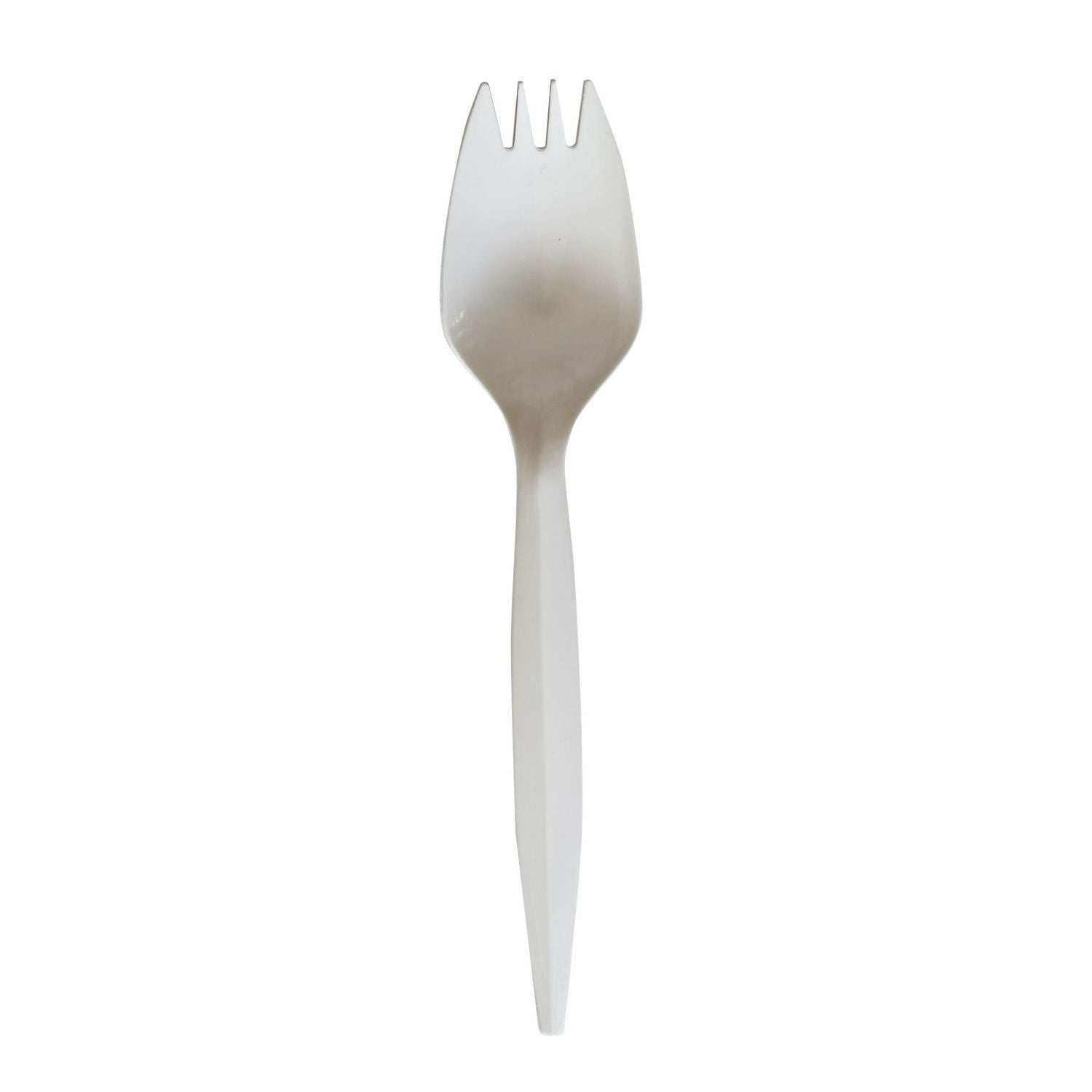 Mediumweight Wrapped Polypropylene Cutlery, Spork, White, 1,000/Carton Boardwalk® Flipcost