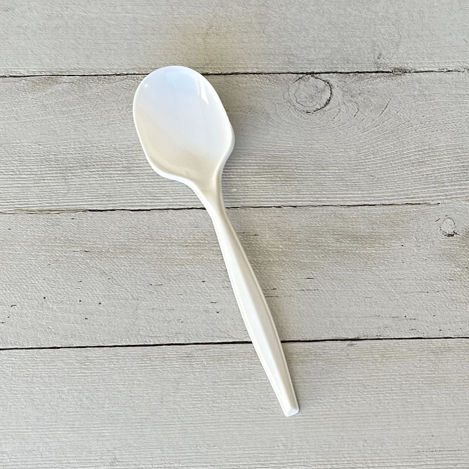 Mediumweight Wrapped Polystyrene Cutlery, Teaspoon, White, 1,000/Carton Boardwalk® Flipcost