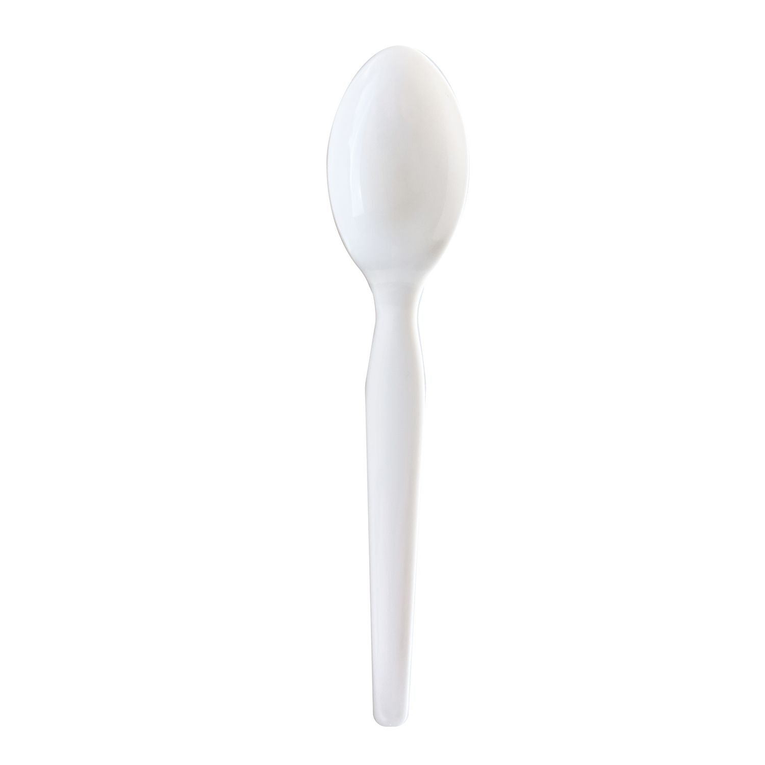 Heavyweight Wrapped Polystyrene Cutlery, Soup Spoon, White, 1,000/Carton Boardwalk® Flipcost