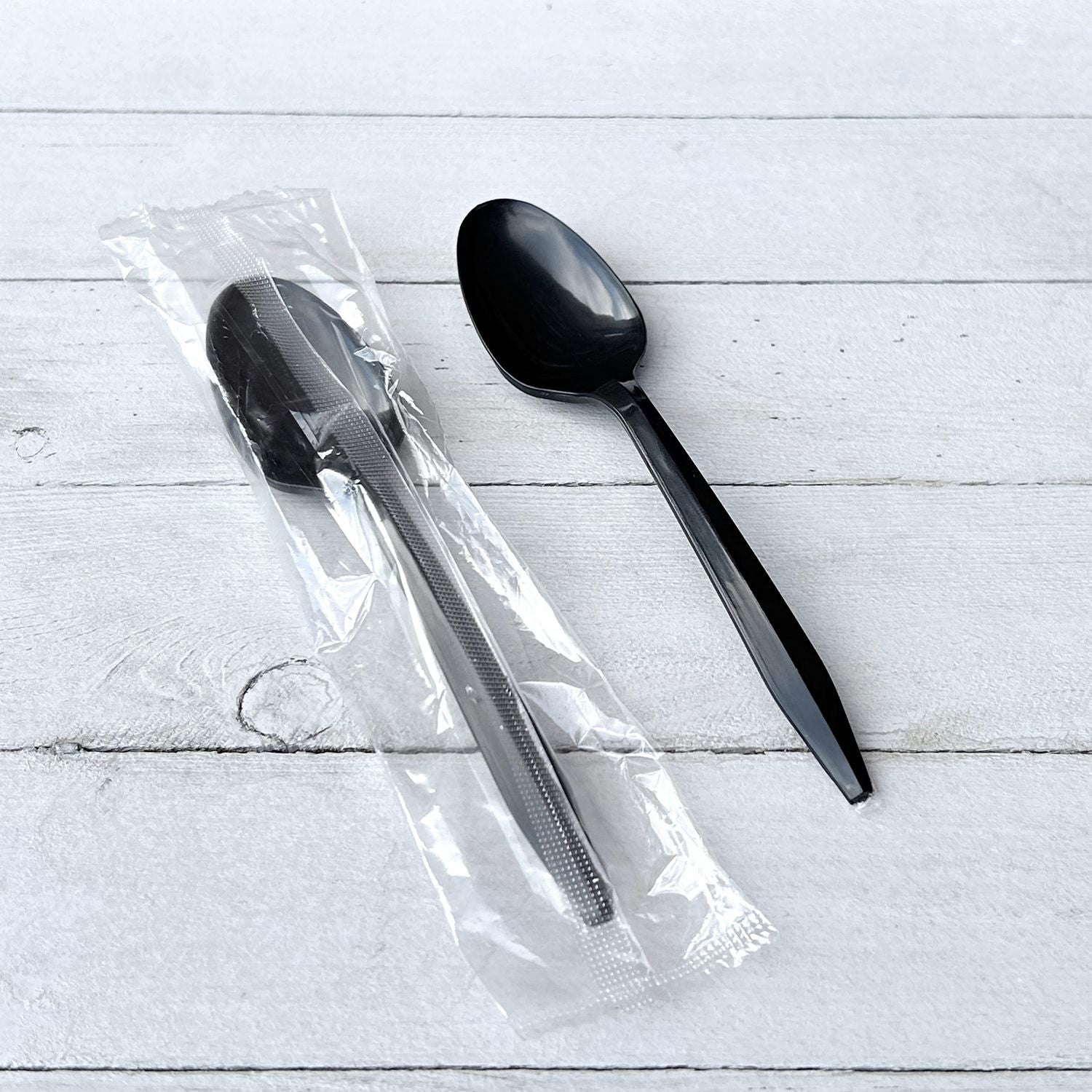 Mediumweight Polypropylene Cutlery, Teaspoon, Black, 1,000/Carton Boardwalk® Flipcost