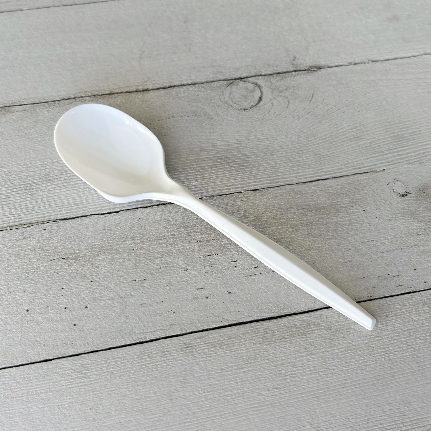 Mediumweight Wrapped Polystyrene Cutlery, Teaspoon, White, 1,000/Carton Boardwalk® Flipcost