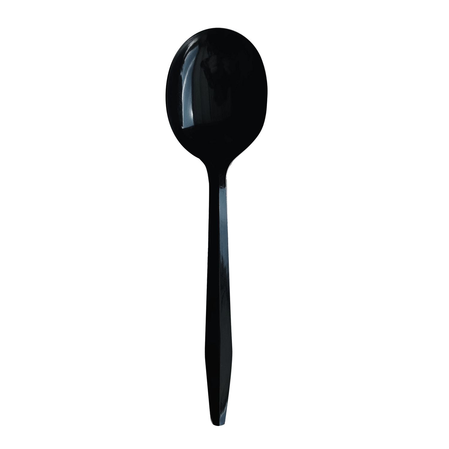 Heavyweight Polypropylene Cutlery, Soup Spoon, Black, 1,000/Carton Boardwalk® Flipcost