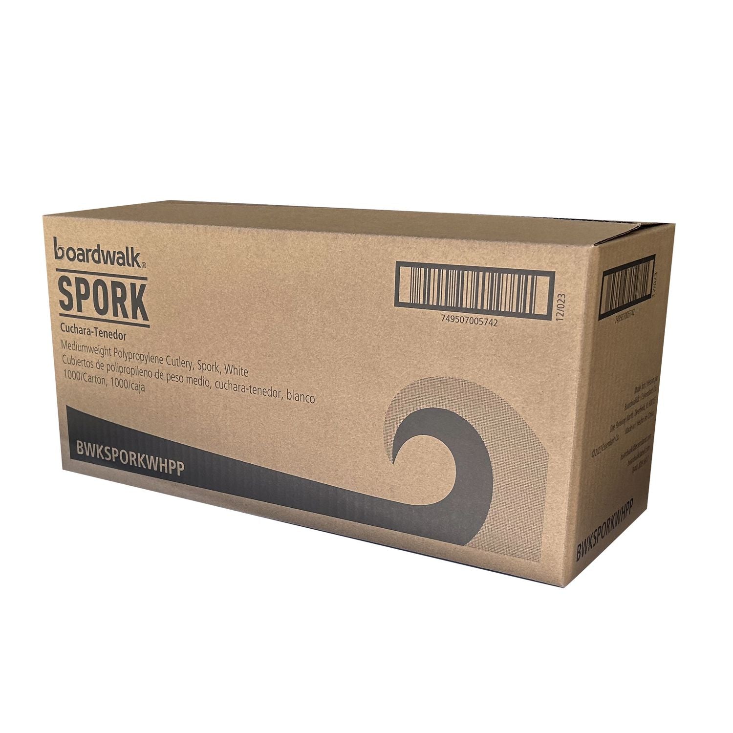 Mediumweight Polypropylene Cutlery, Spork, White, 1,000/Carton Boardwalk® Flipcost