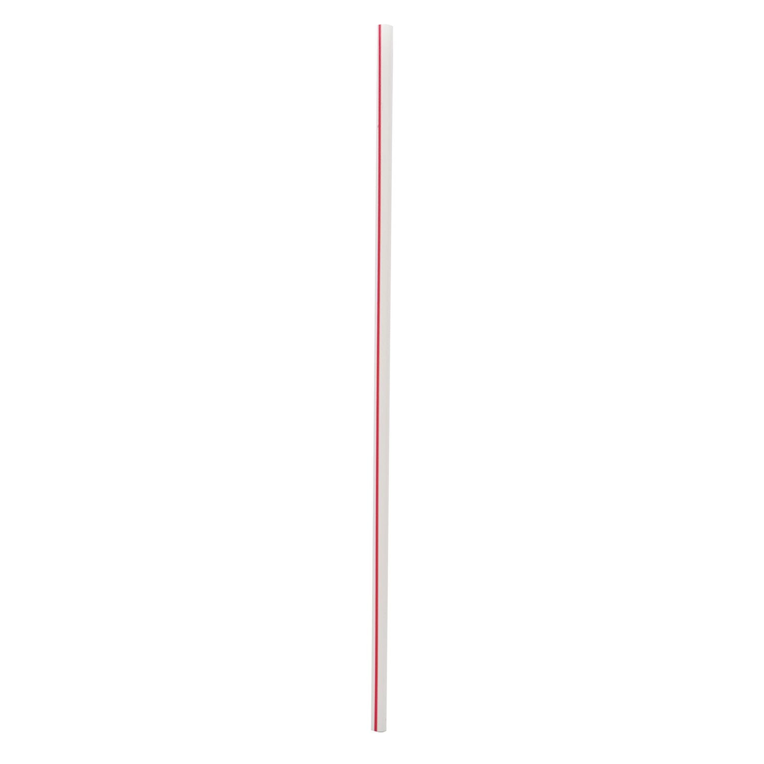 Wrapped Giant Straws, 10.25", Polypropylene, Red/White Striped, 1,200/Carton Boardwalk® Flipcost