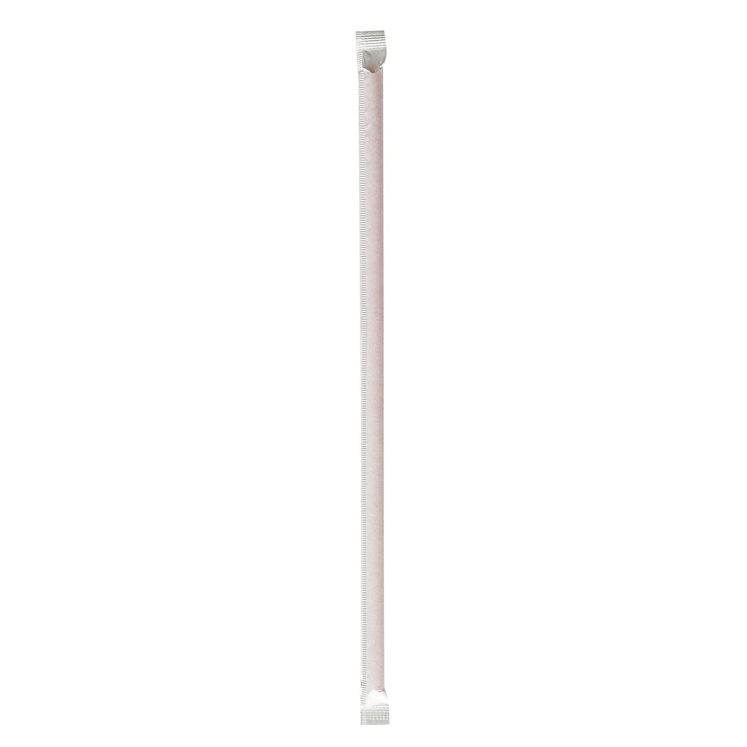 Wrapped Jumbo Straws, 10.25", Polypropylene, Red, 2,000/Carton