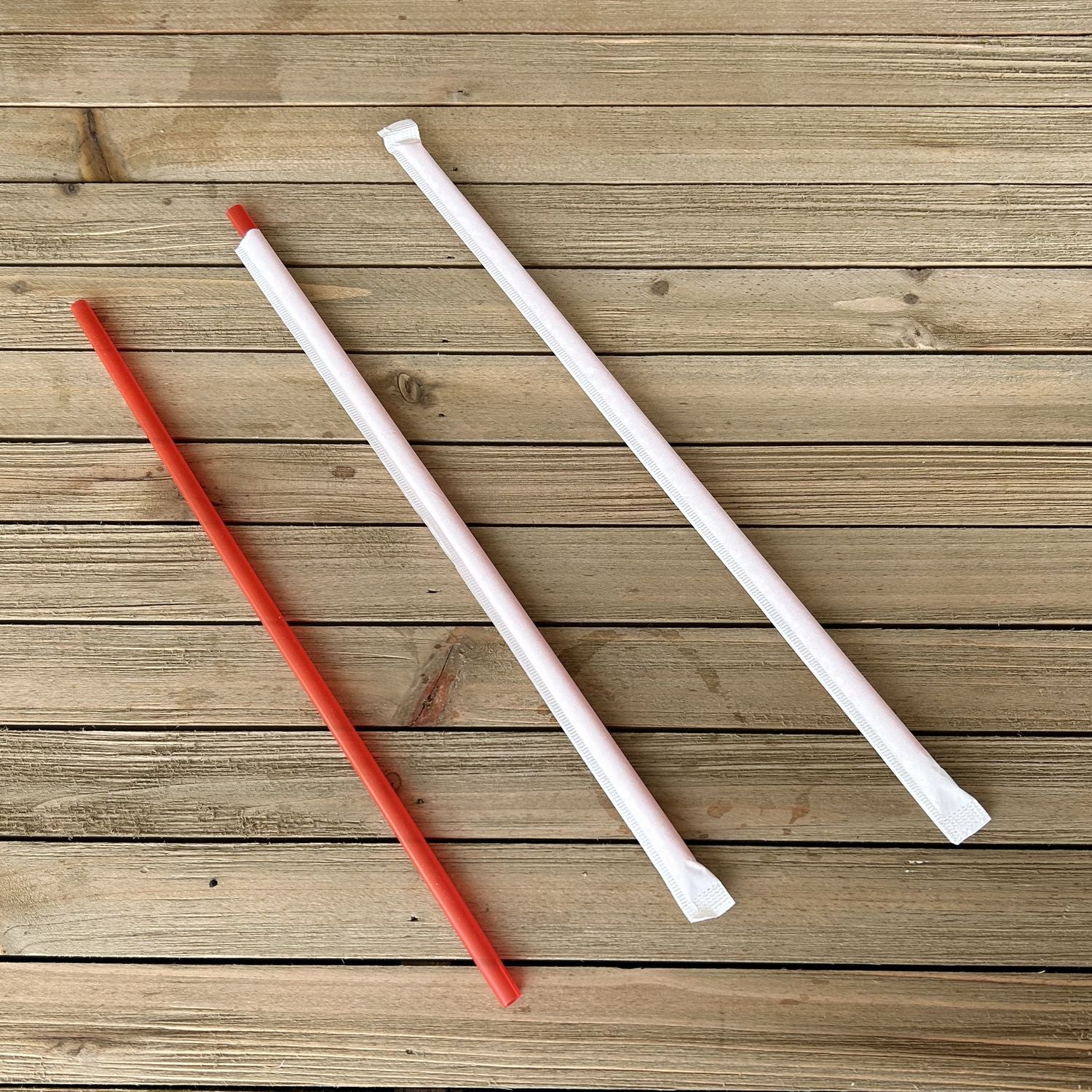 Wrapped Giant Straws, 10.25", Polypropylene, Red, 1,200/Carton Boardwalk® Flipcost