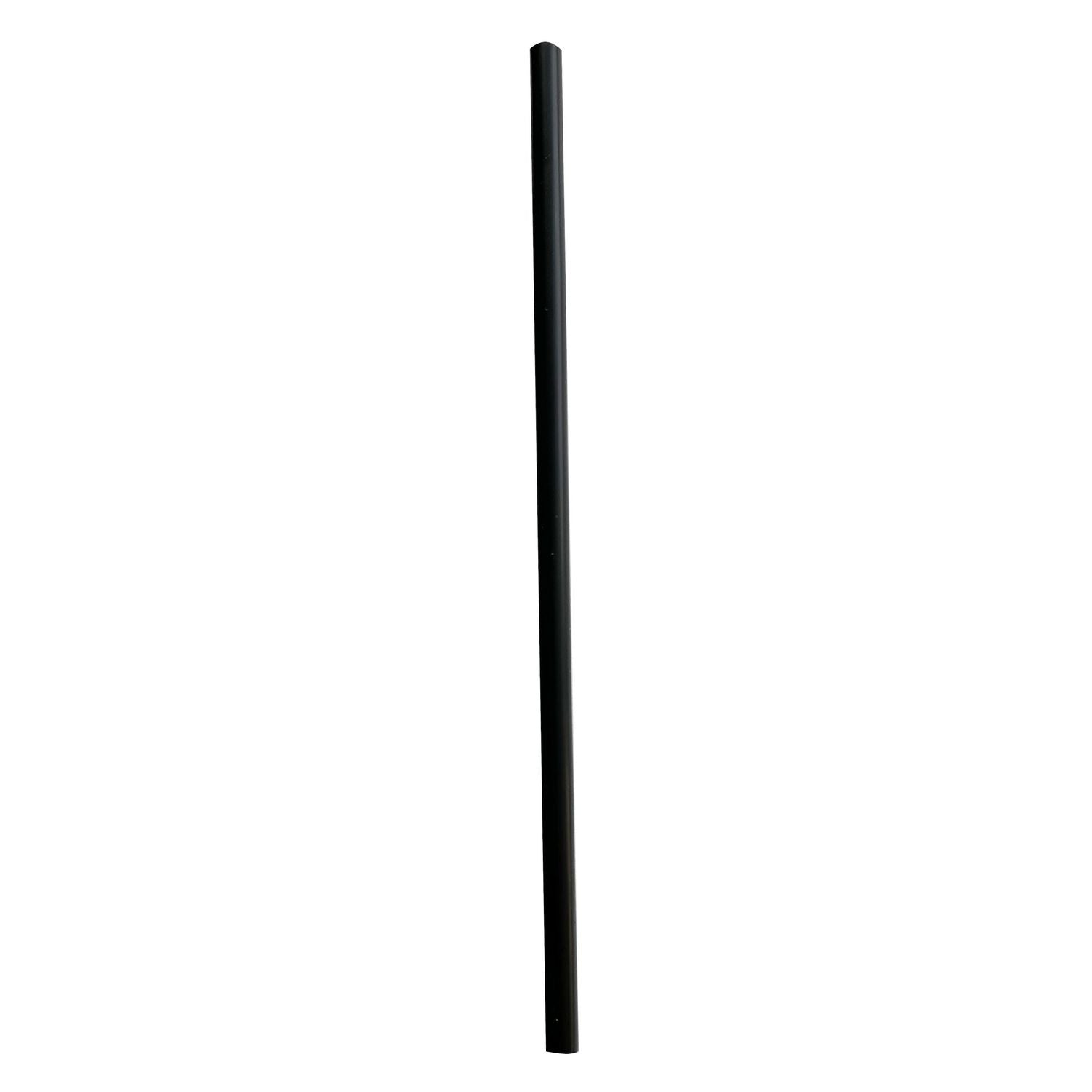 Wrapped Giant Straws, 7.75", Polypropylene, Black, 7,200/Carton