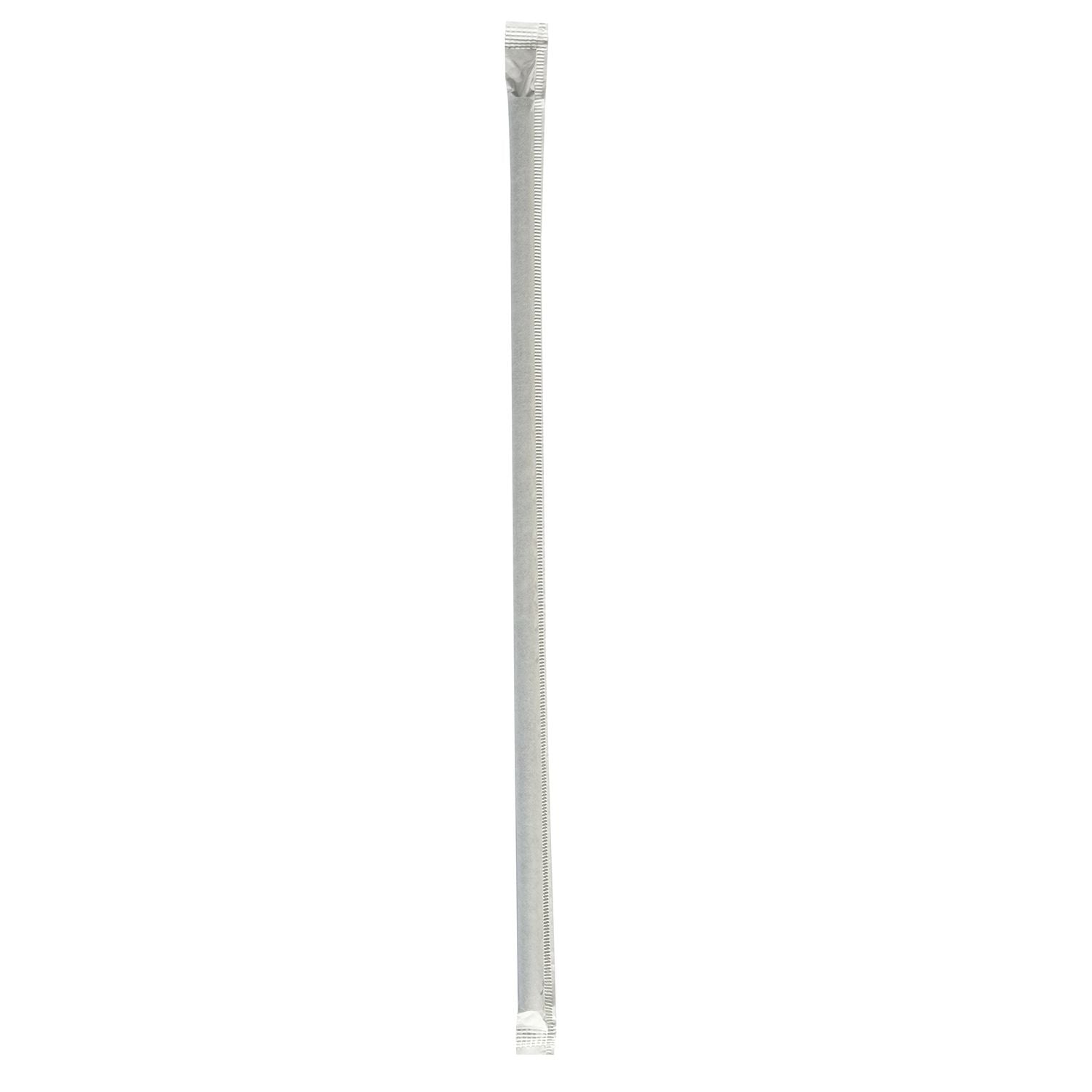 Wrapped Jumbo Straws, 10.25", Polypropylene, Black, 2,000/Carton