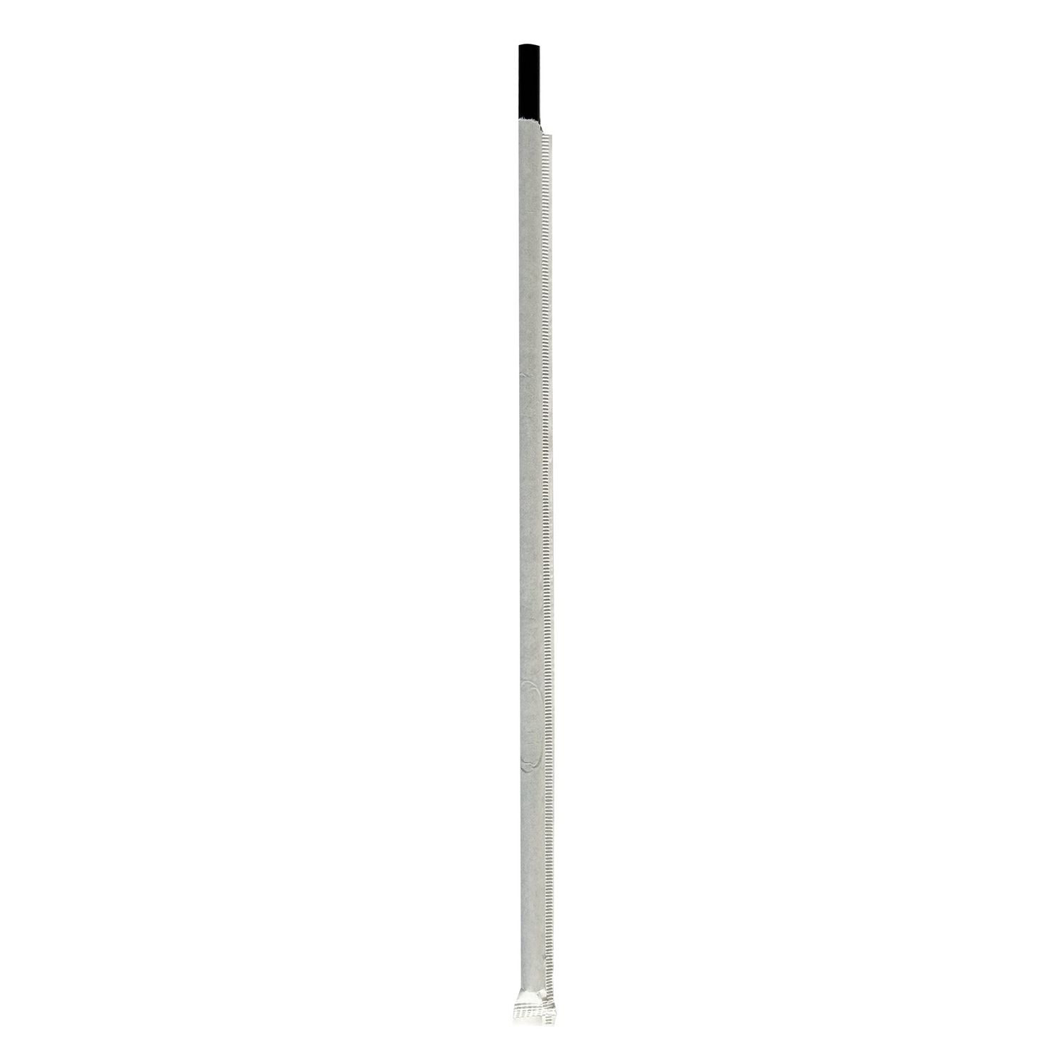 Wrapped Jumbo Straws, 10.25", Polypropylene, Black, 2,000/Carton Boardwalk® Flipcost