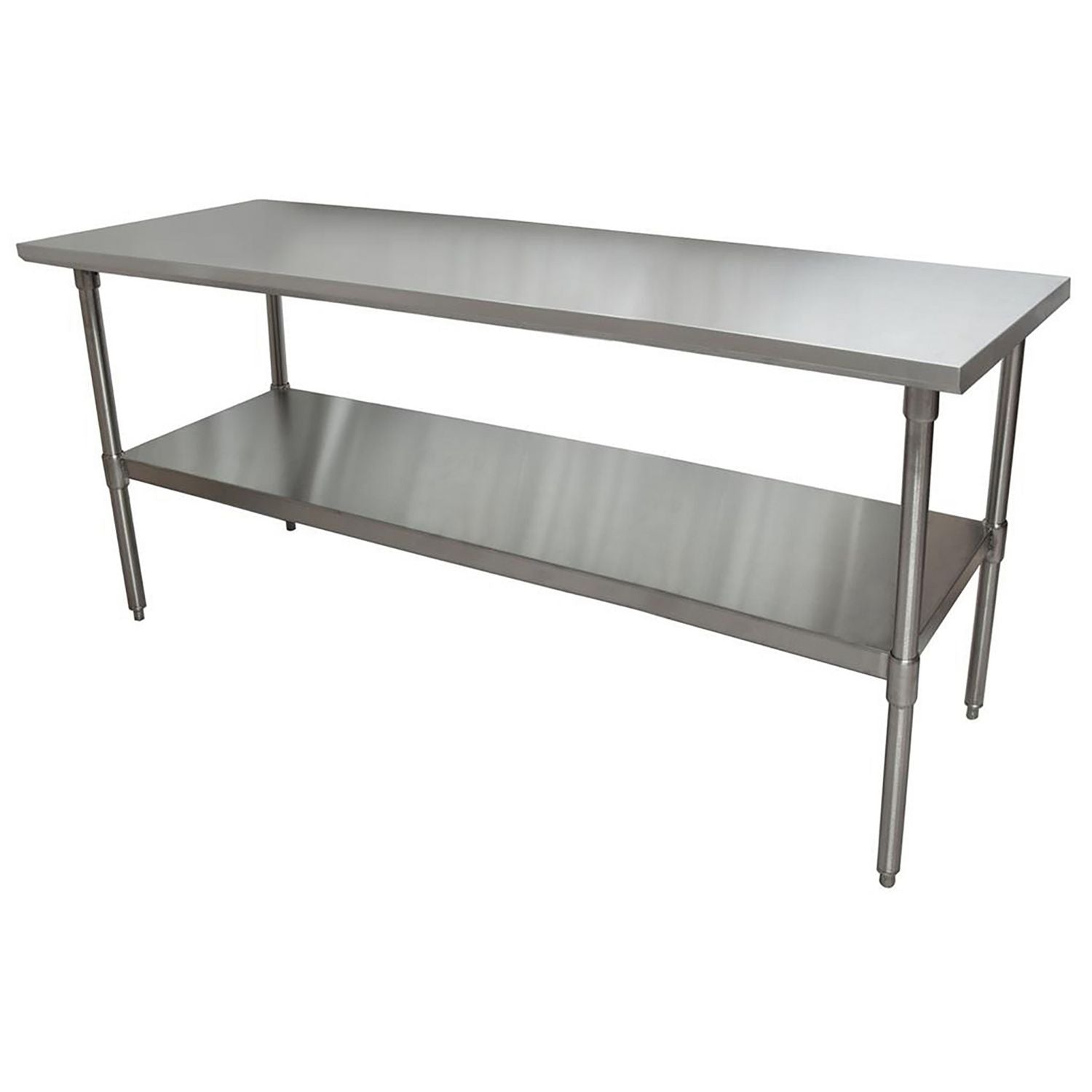 Stainless Steel Flat Top Work Tables, 72w x 30d x 36h, Silver, 2/Pallet BK Resources Flipcost