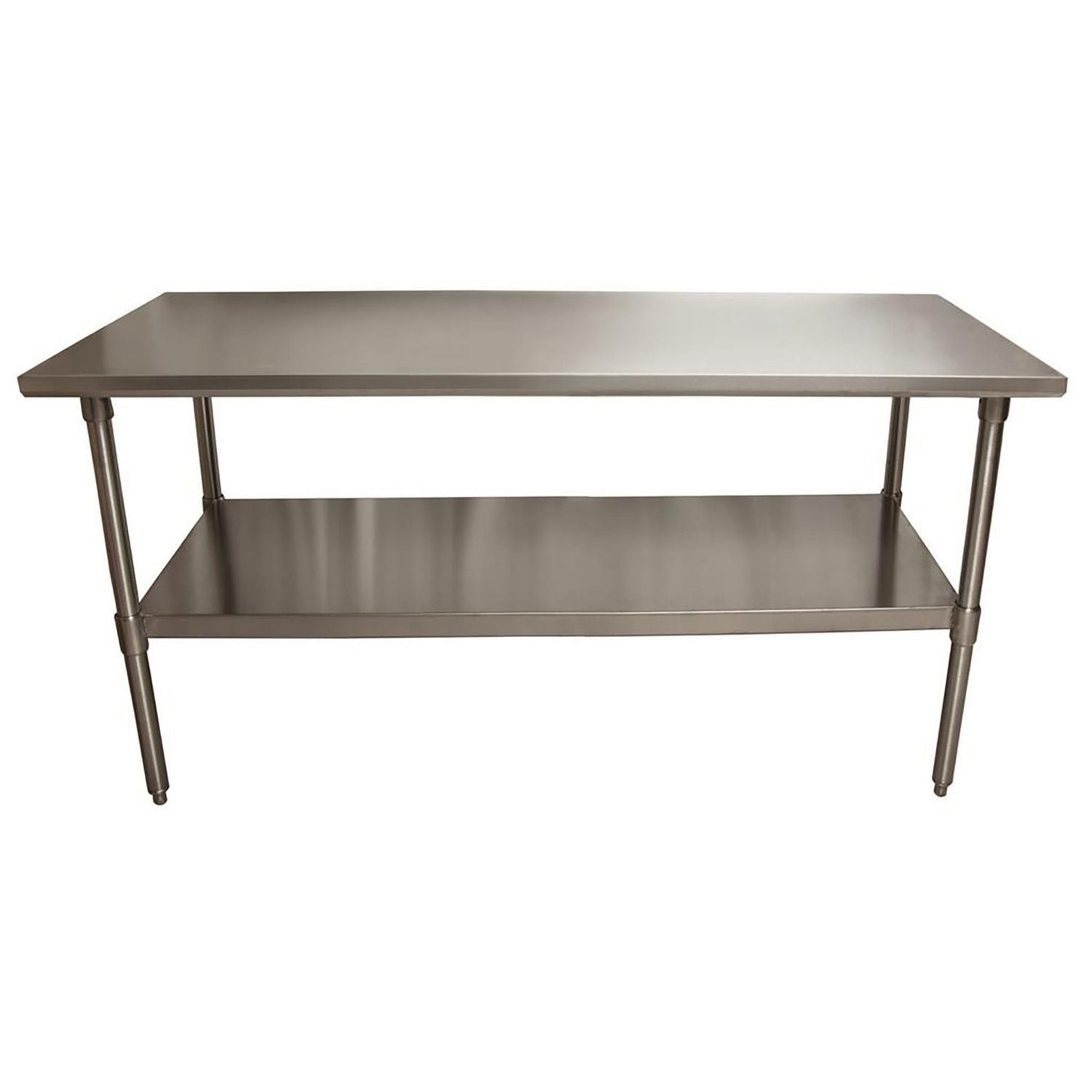 Stainless Steel Flat Top Work Tables, 72w x 30d x 36h, Silver, 2/Pallet BK Resources Flipcost