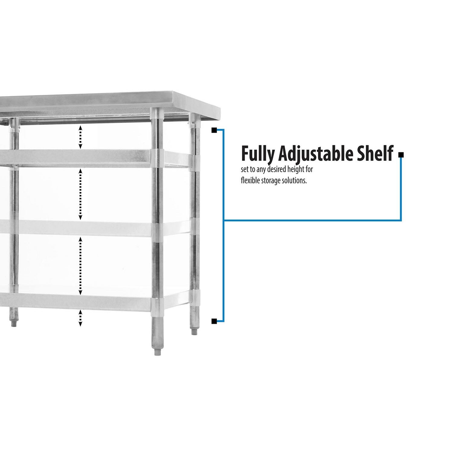 Stainless Steel Flat Top Work Tables, 72w x 30d x 36h, Silver, 2/Pallet BK Resources Flipcost