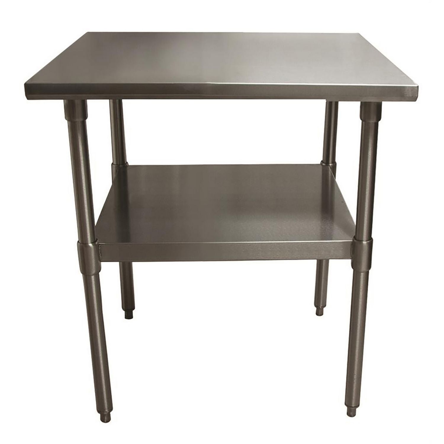 Stainless Steel Flat Top Work Tables, 24w x 24d x 36h, Silver, 2/Pallet BK Resources Flipcost