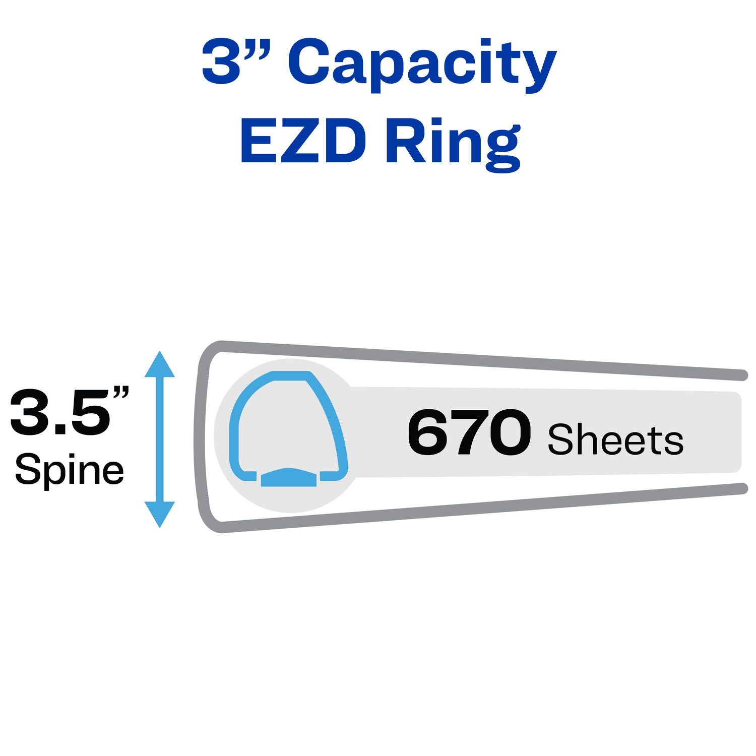 Heavy-Duty View Binder with DuraHinge and One Touch EZD Rings, 3 Rings, 3" Capacity, 11 x 8.5, Purple, 4/Carton Avery® Flipcost