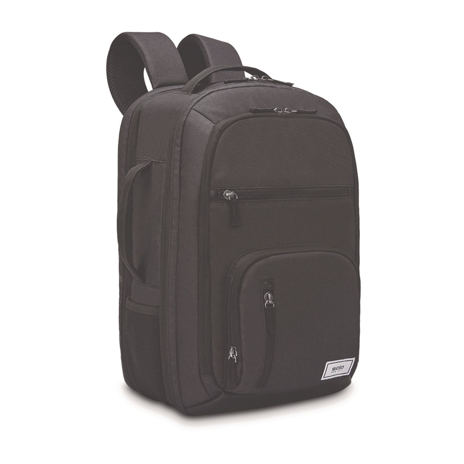 Grand Travel Recycled TSA Backpack, Fits Devices Up to 17.3", 12.25 x 6.5 x 18.63, Dark Gray Solo Flipcost