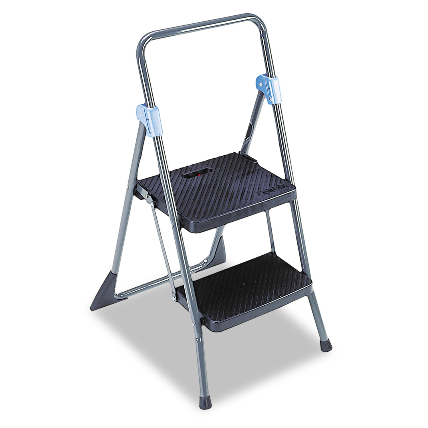 Cosco® Commercial 2-Step Folding Stool, 300 lb Capacity, 20.5 x 24.75 x 39.5, Gray