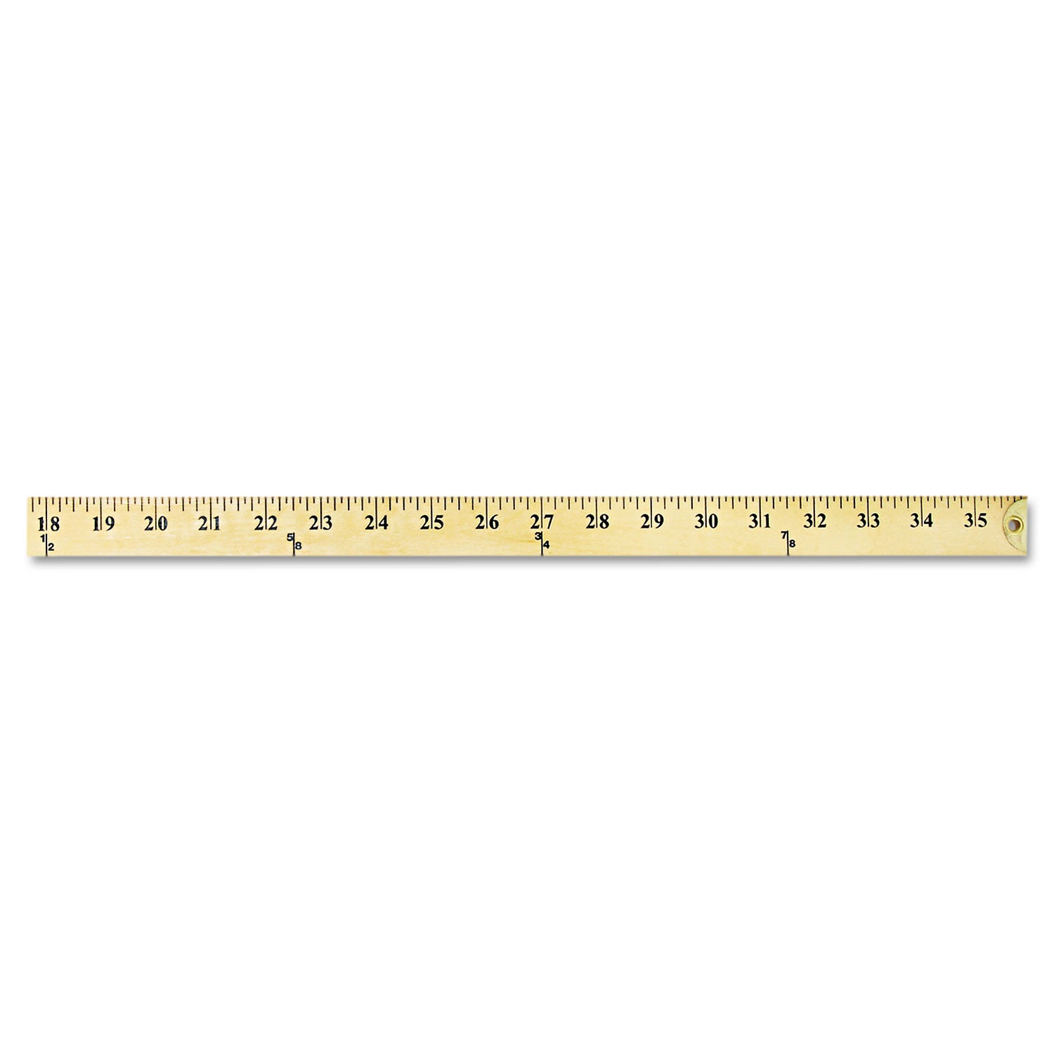 Westcott® Wood Yardstick with Metal Ends, 36" Long. Clear Lacquer Finish