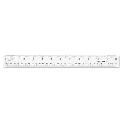Clear Flexible Acrylic Ruler, Standard/Metric, 12" Long, Clear Flipcost Flipcost