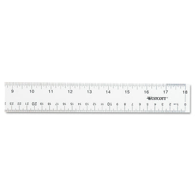 Clear Flexible Acrylic Ruler, Standard/Metric, 18" Long, Clear Flipcost Flipcost