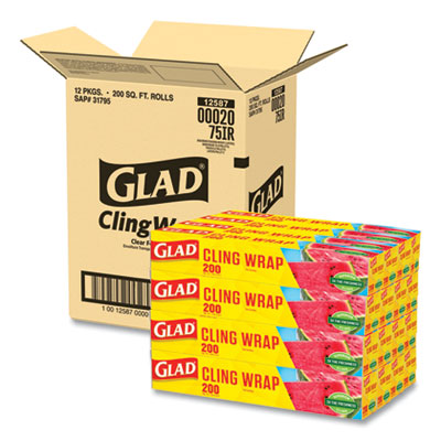 CLOROX SALES CO. ClingWrap Plastic Wrap, 200 Square Foot Roll, Clear, 12 Rolls/Carton - Flipcost