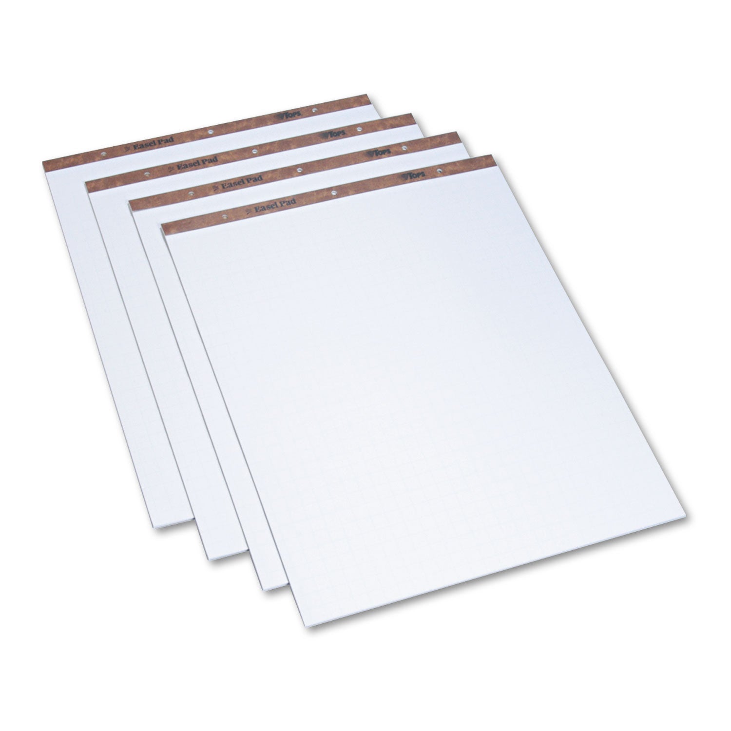 TOPS™ Easel Pads, Quadrille Rule (1 sq/in), 27 x 34, White, 50 Sheets, 4/Carton