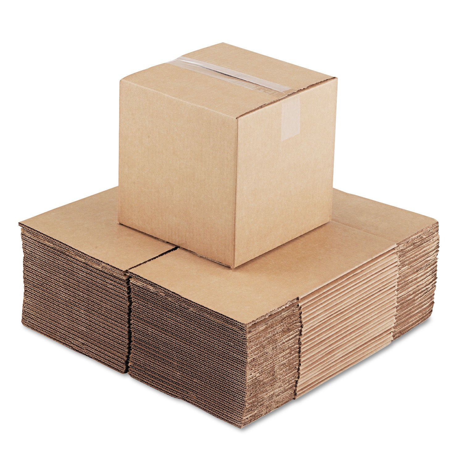 Universal® Cubed Fixed-Depth Corrugated Shipping Boxes, Regular Slotted Container (RSC), Large, 10" x 10" x 10", Brown Kraft, 25/Bundle