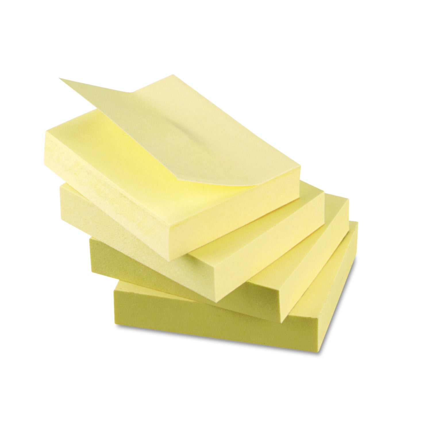 Universal® Recycled Self-Stick Note Pads, 1.5" x 2", Yellow, 100 Sheets/Pad, 12 Pads/Pack